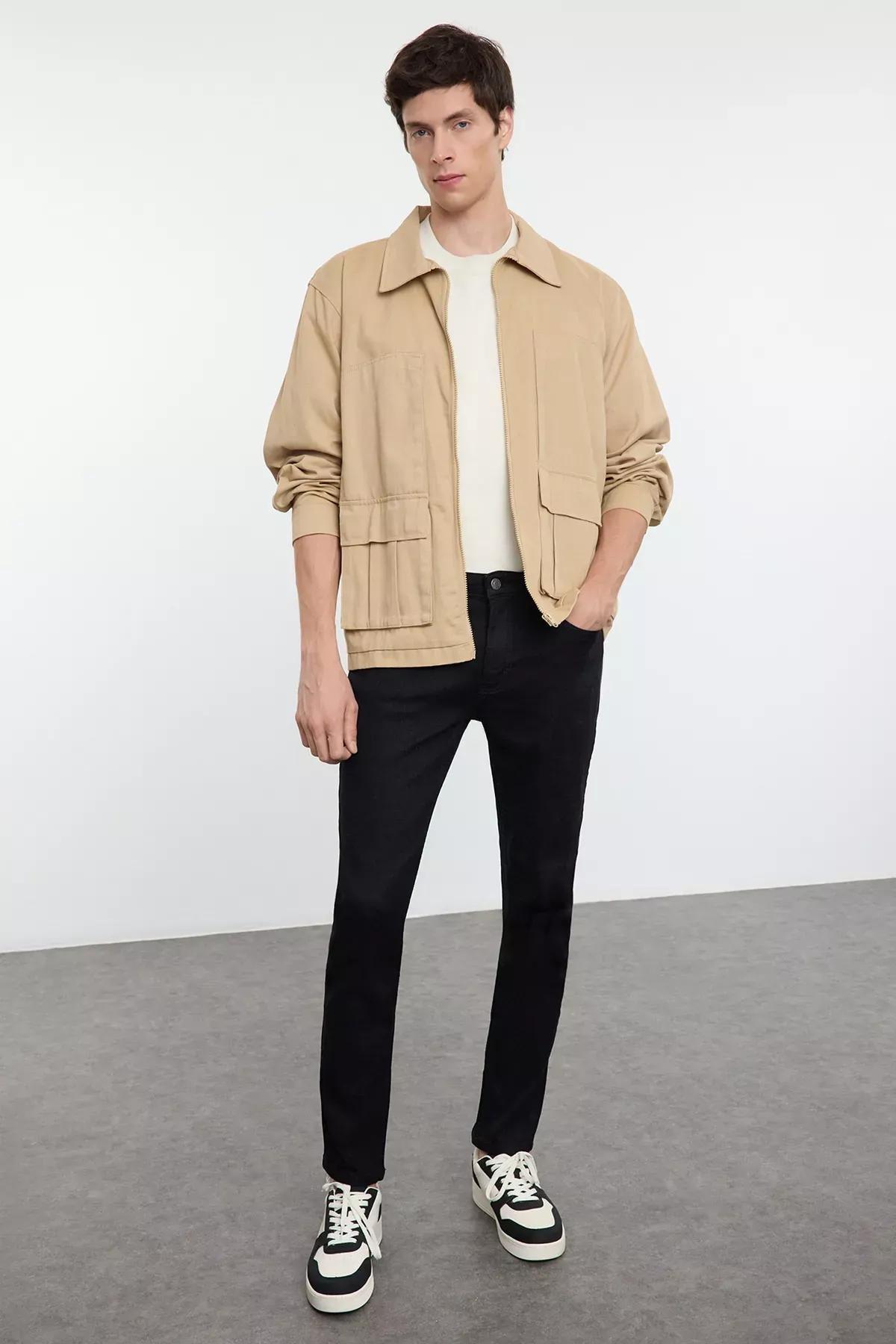 Black Skinny Fit Jeans, , large image number 1