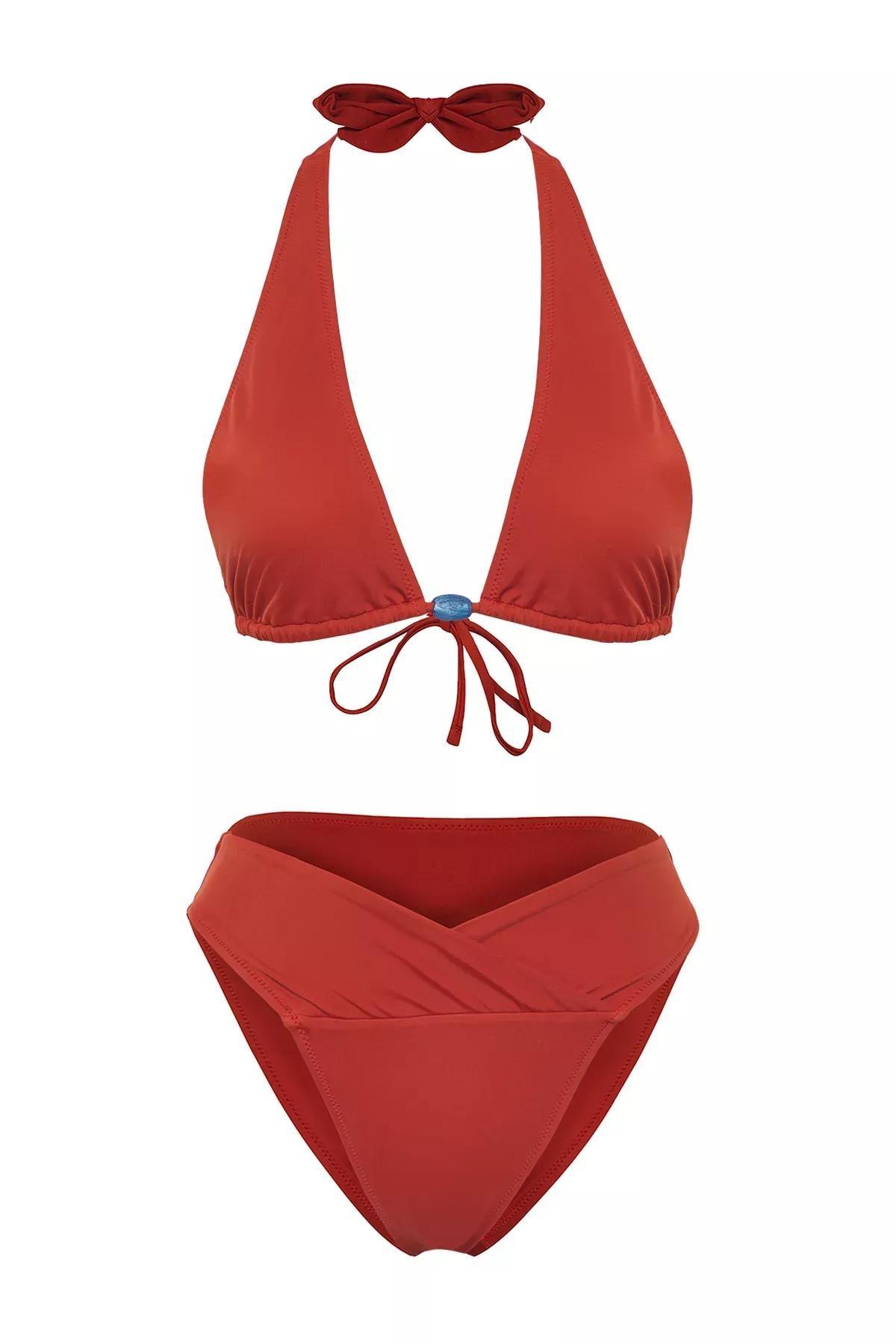 Orange Triangle Accessory Bikini Set, C101_1958, large image number 4