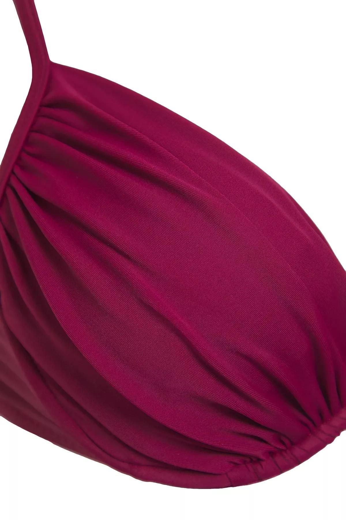 Purple Balconette Draped Bikini Top, , large image number 5