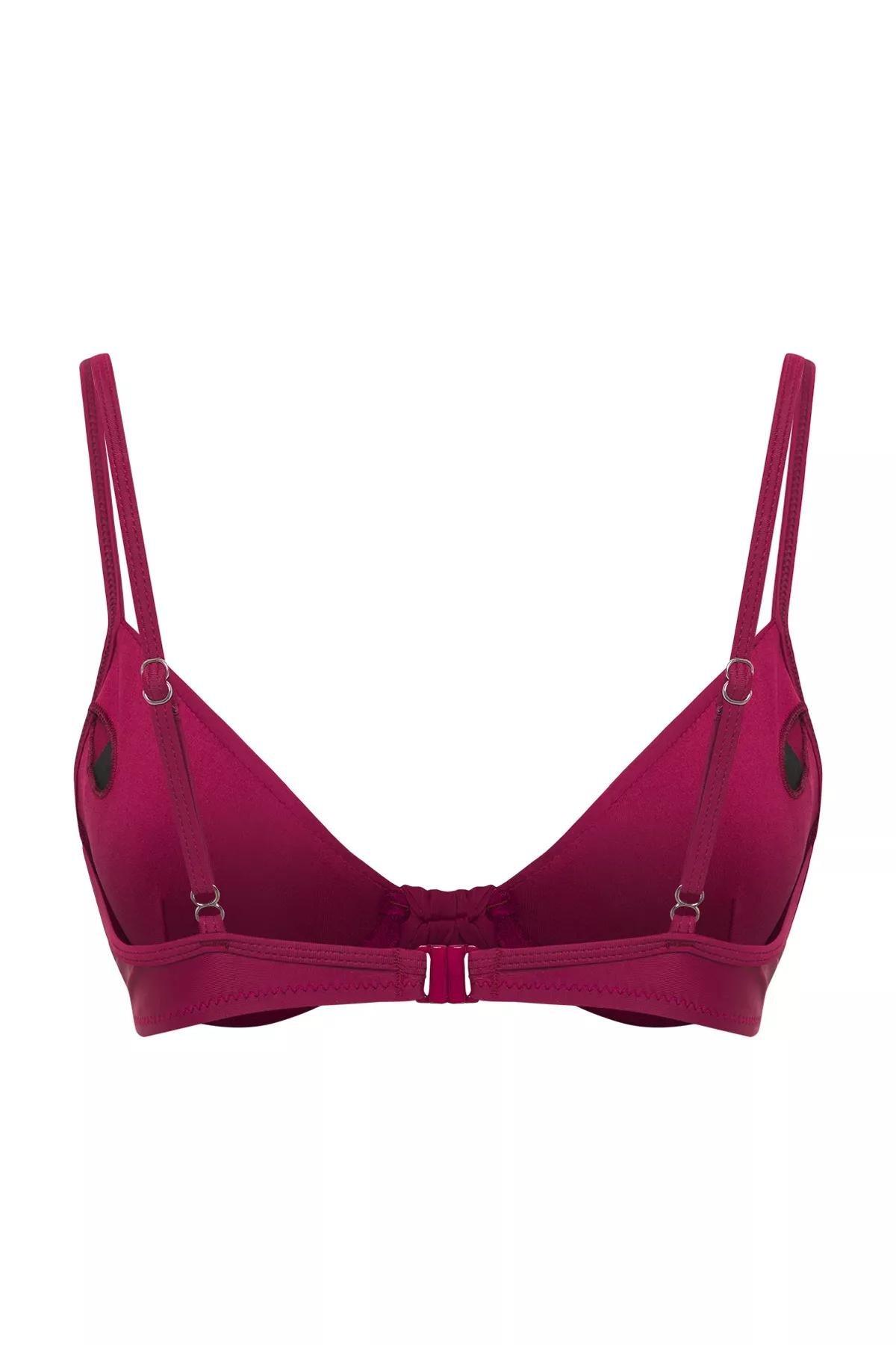 Purple Balconette Draped Bikini Top, , large image number 6