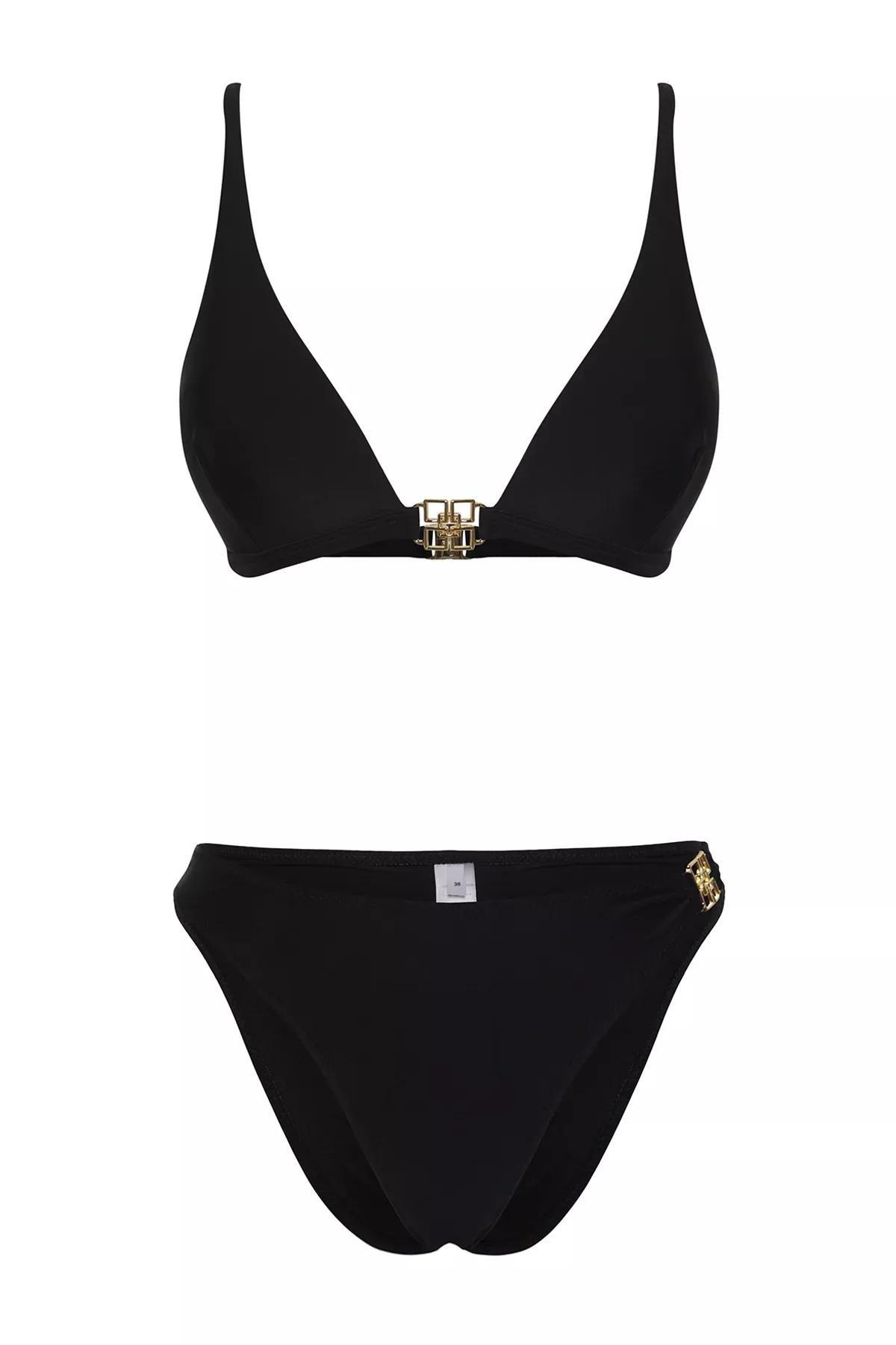 Black Triangle Accessory Bikini Set, C101_2094, large image number 0