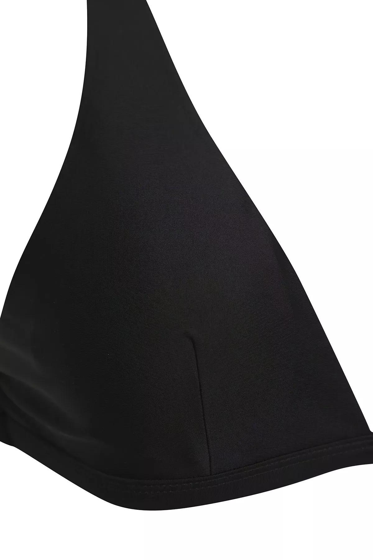 Black Triangle Back Cross Tie Bikini Top, , large image number 5