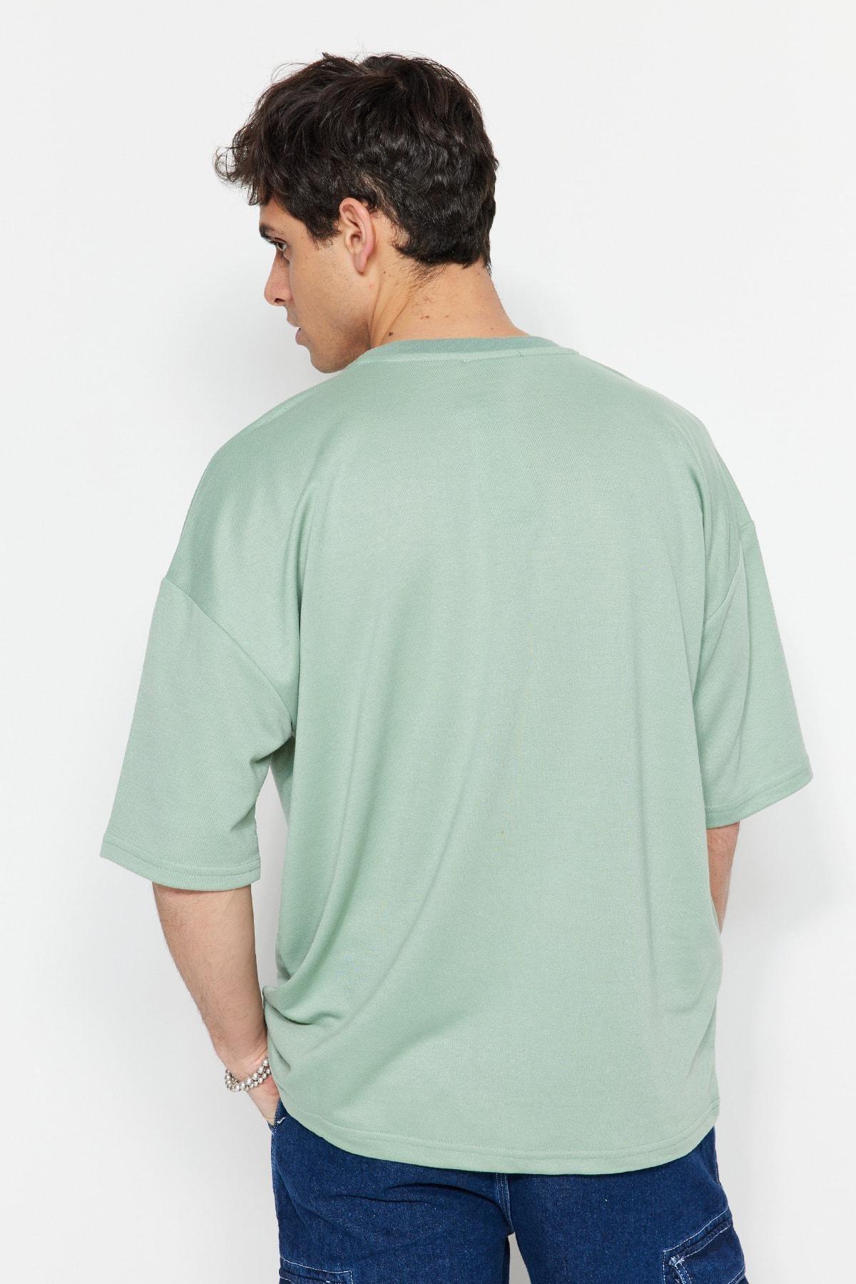 Turquoise Crew Neck Sweatshirt, , large image number 6