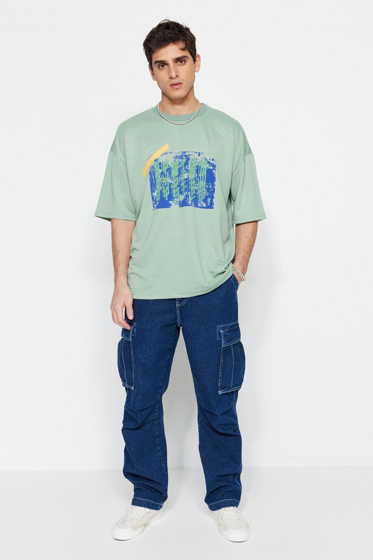 Turquoise Crew Neck Sweatshirt, , large image number 7
