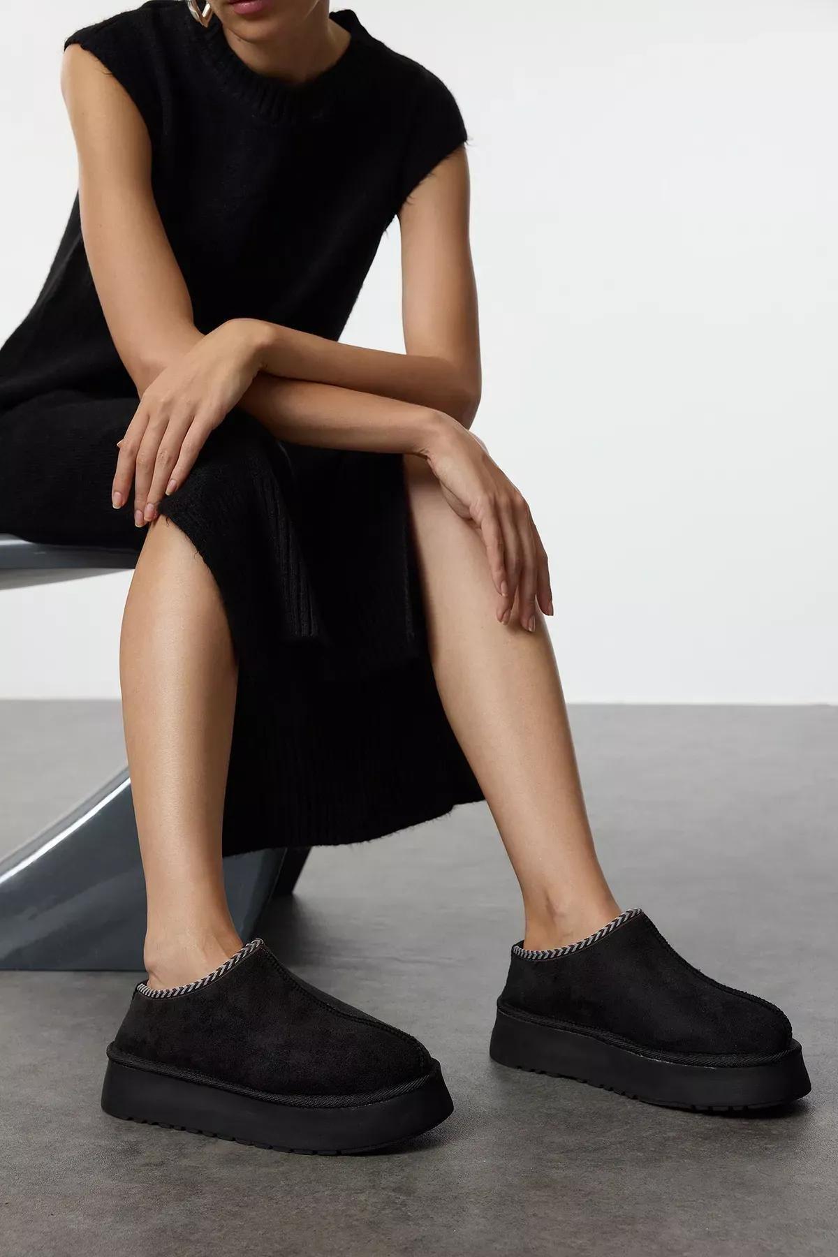 Black Embroidered Detailed Sole Ankle Boots, , large image number 1