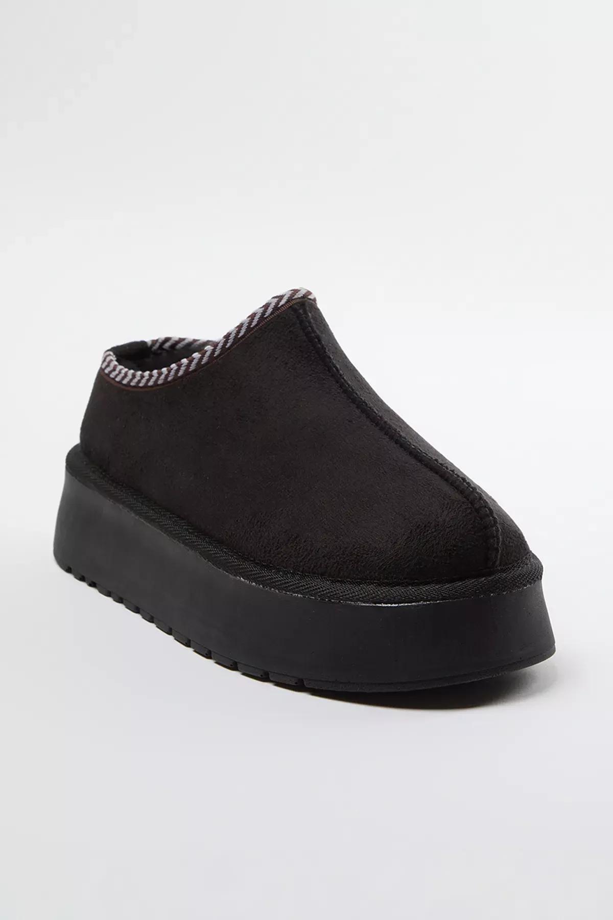 Black Embroidered Detailed Sole Ankle Boots, BLACK, large image number 4