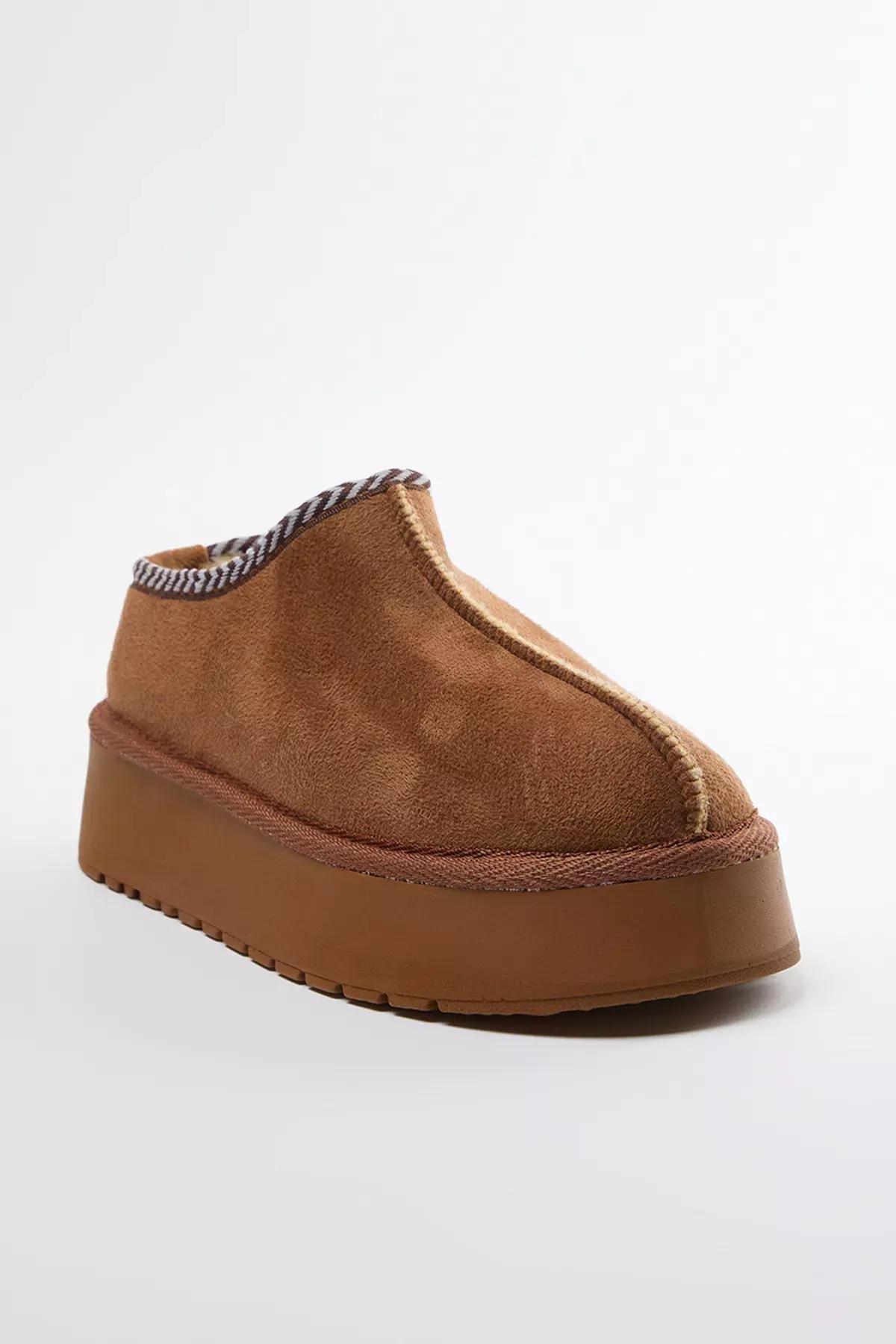 Brown Detailed Lined Thick Ankle Boots, , large image number 3