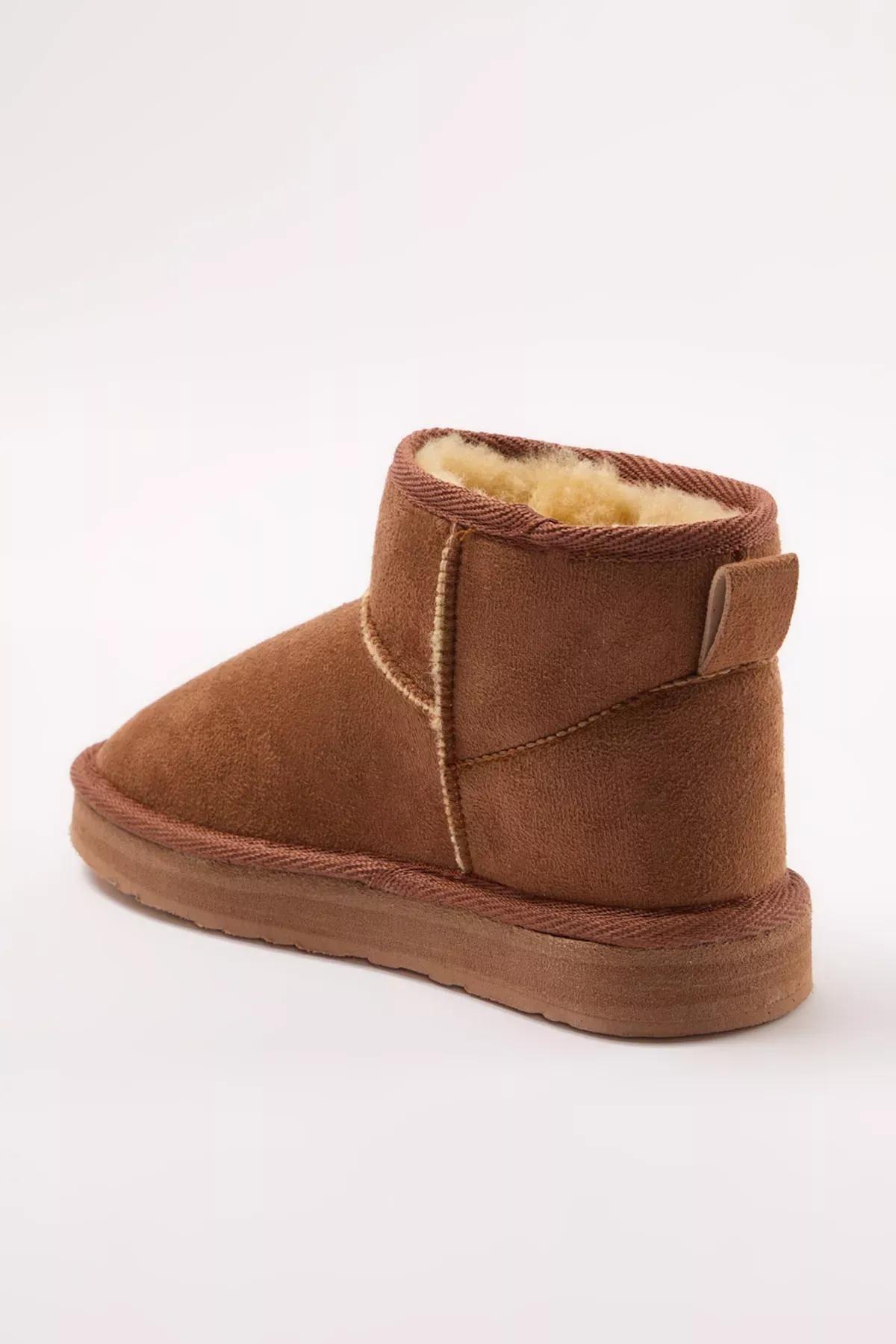 Brown Fur Lined Heeled Boots, , large image number 4