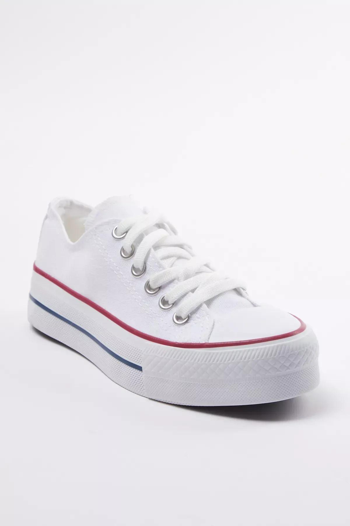 White Lace High Sole Sneakers, , large image number 1
