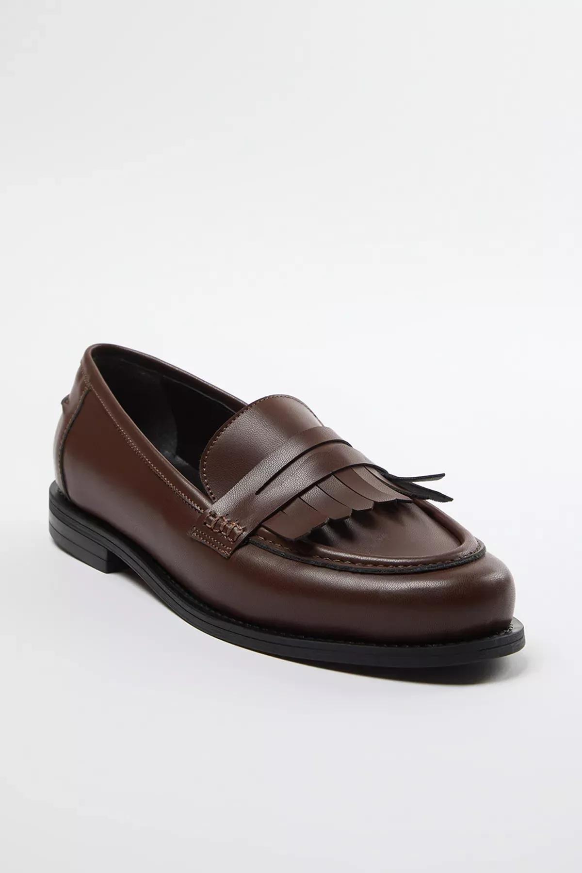 Brown Tassel Loafer Shoes, , large image number 1