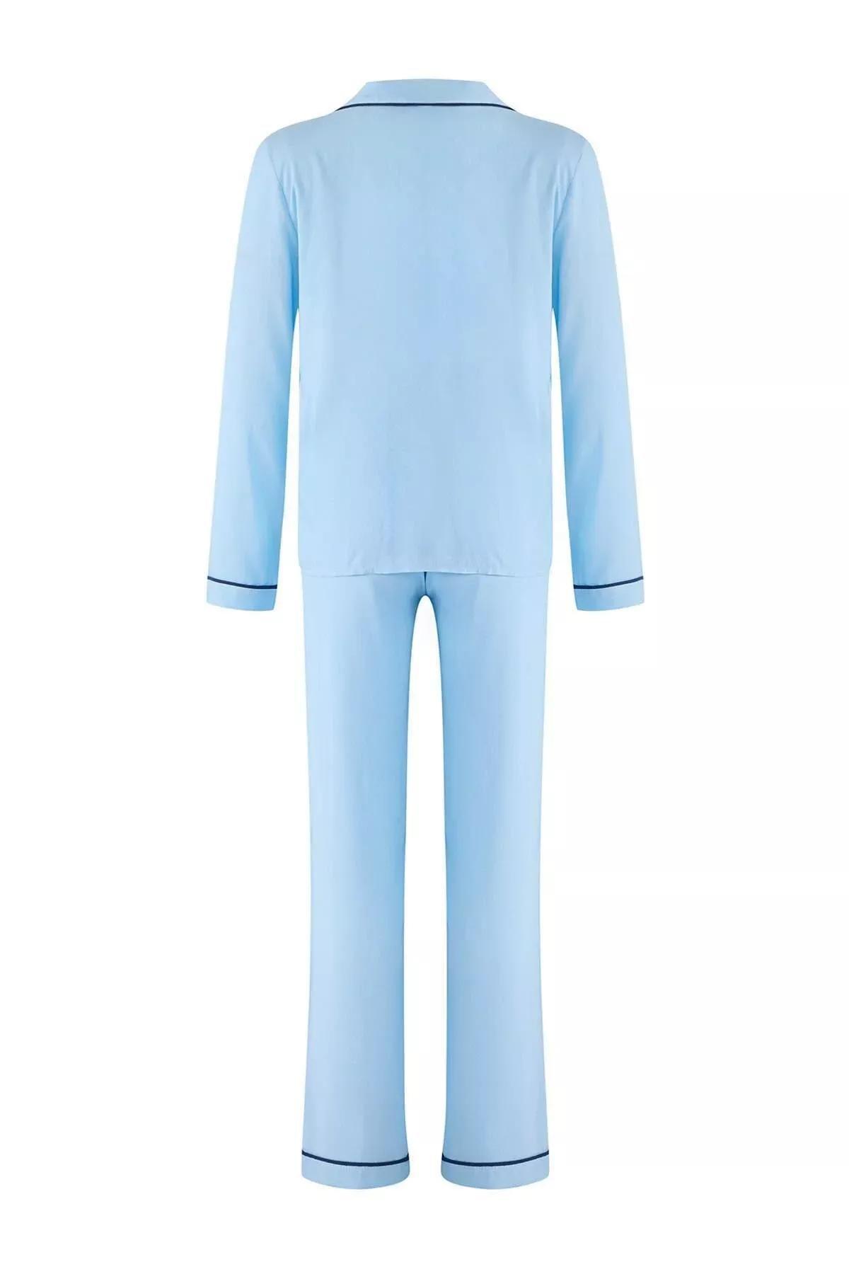 Blue  Heart Pajama Set, LIGHT BLUE, large image number 5