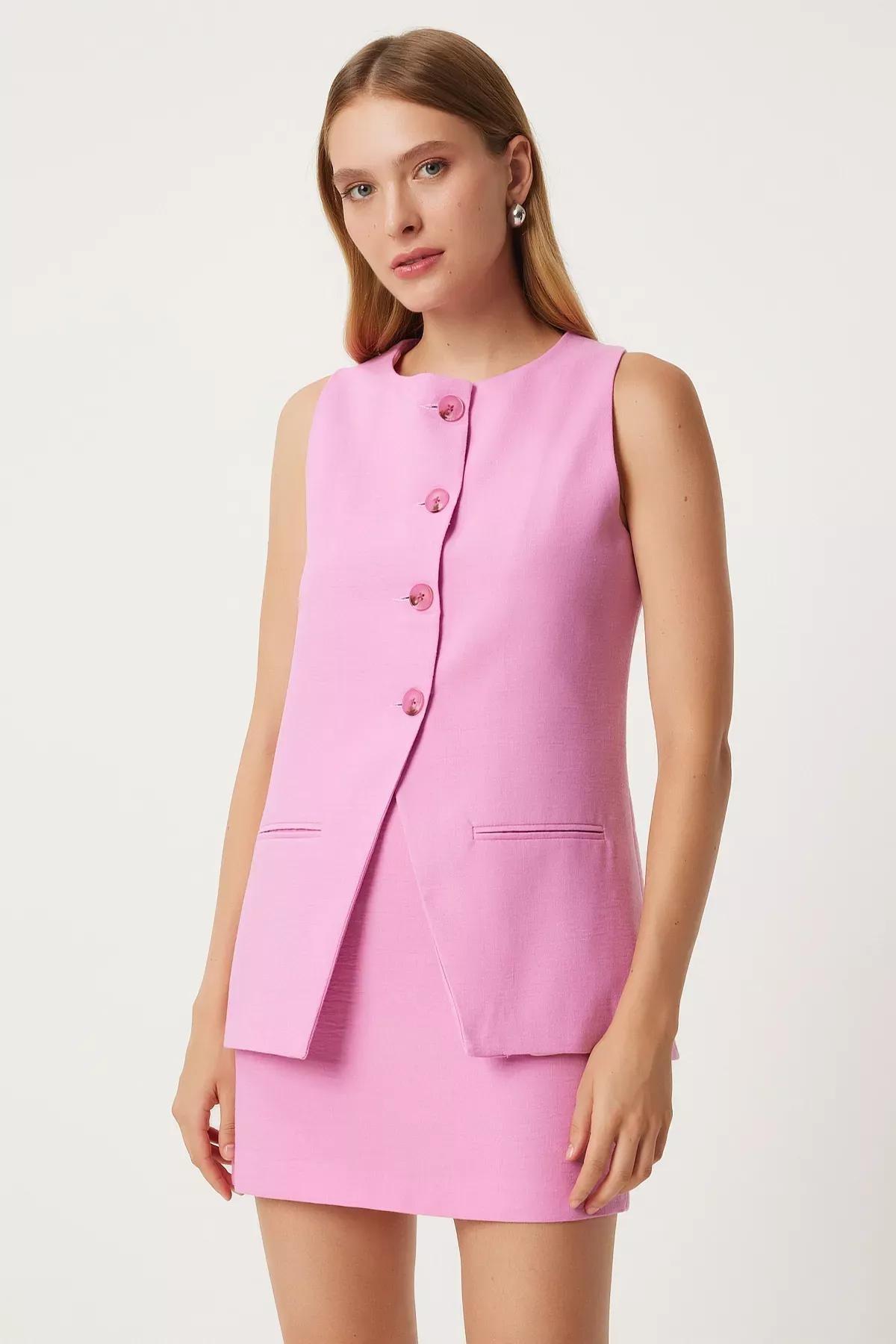 Pink Mini Woven Skirt, , large image number 3