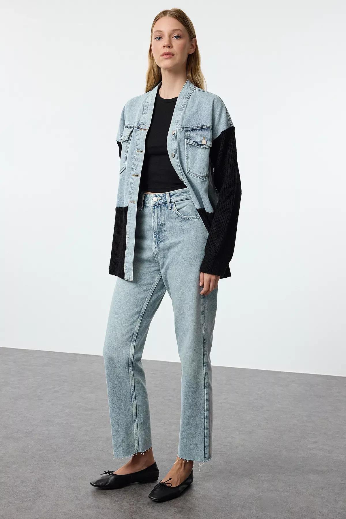 Blue Straight Jeans, , large image number 1