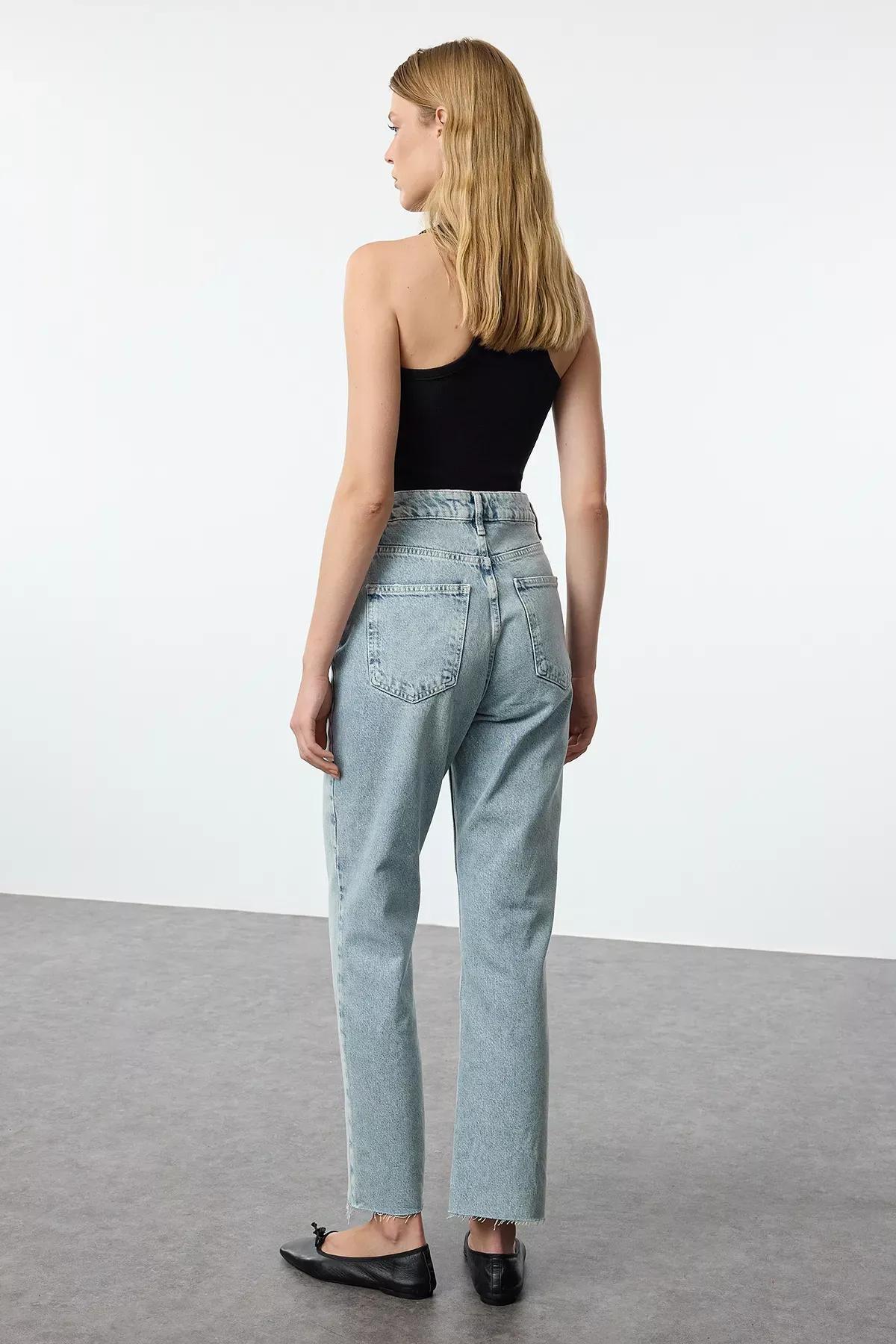 Blue Straight Jeans, , large image number 4