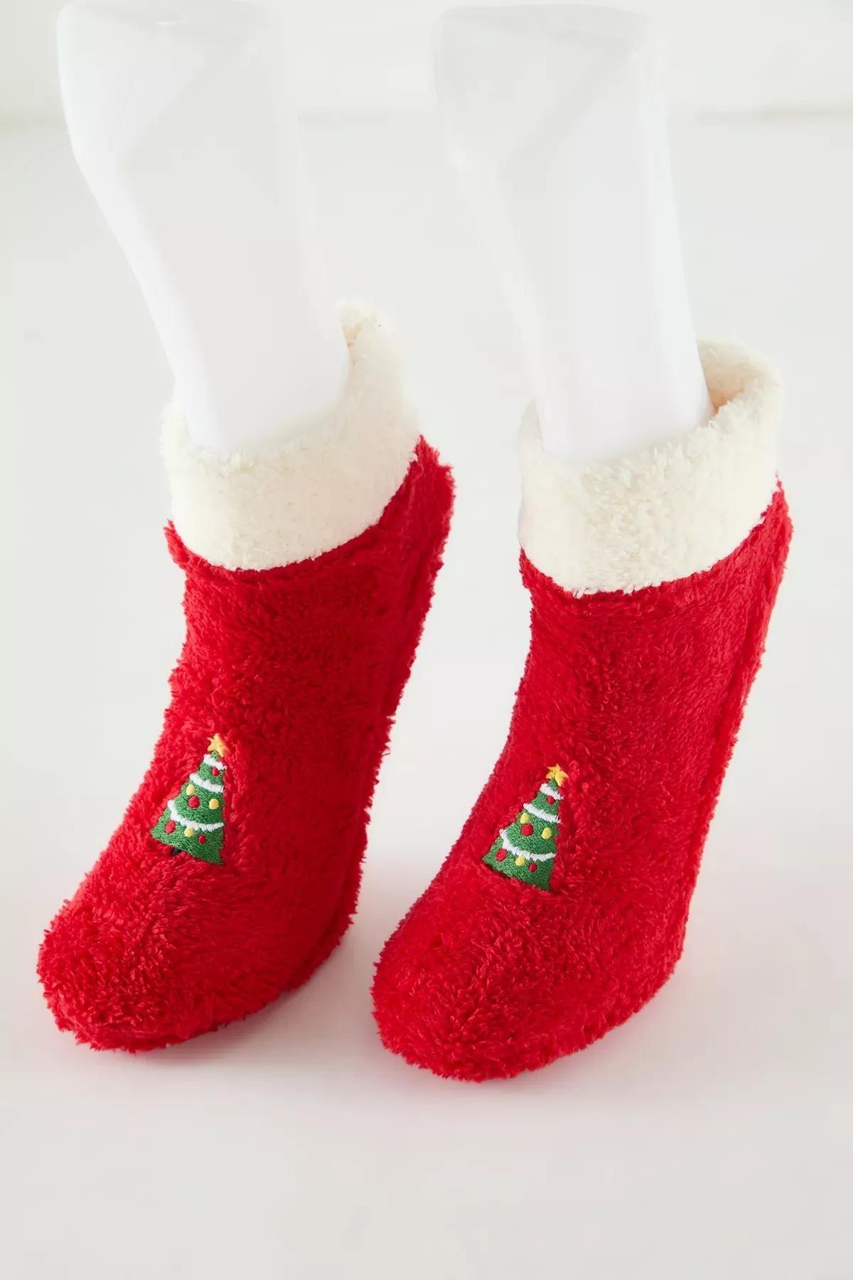 Multicolour Themed Embroidered Terry Knitted Socks, Set Of 2, C101_6483, large image number 2