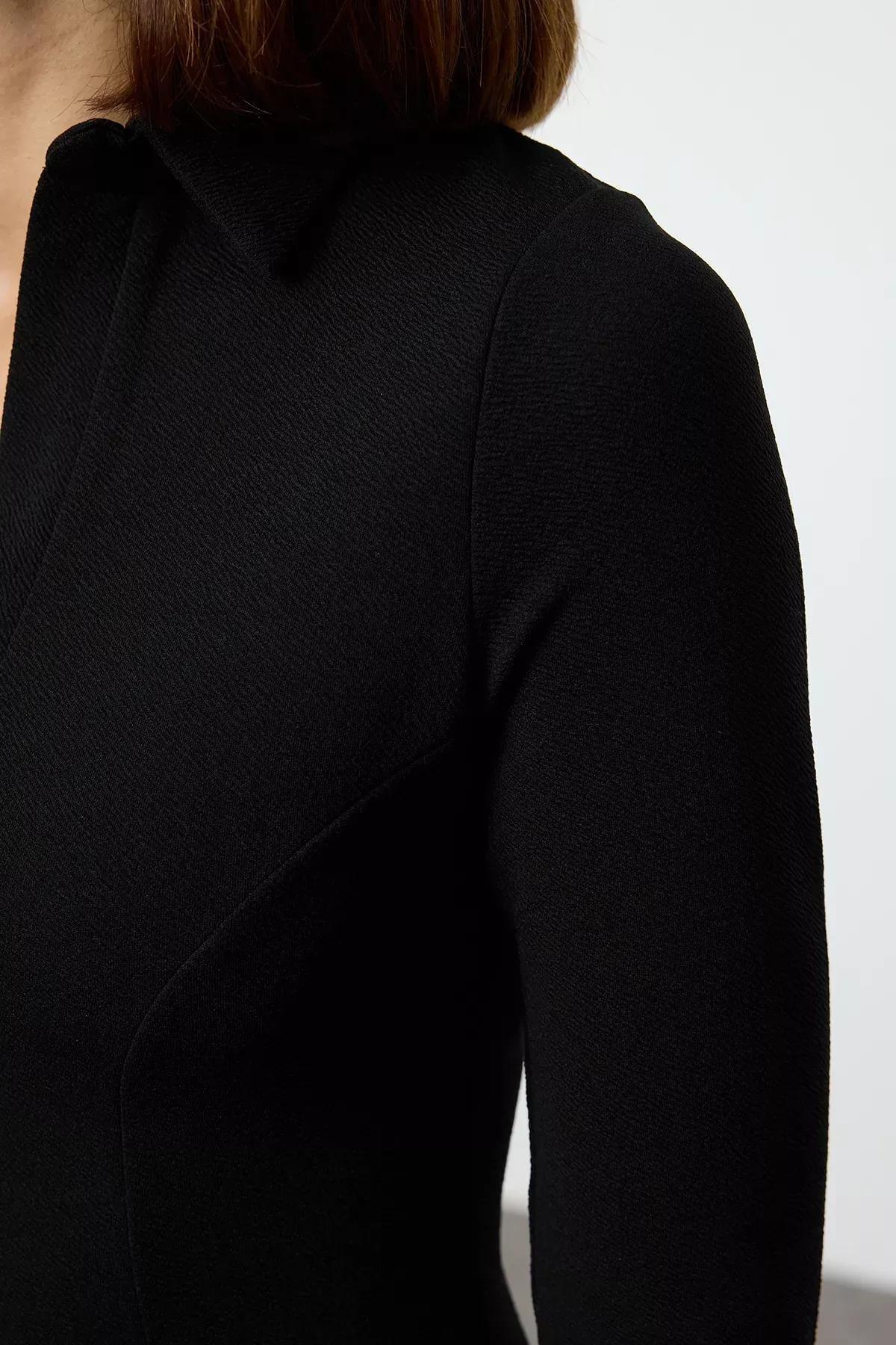 Black Polo Skater Mini Dress, , large image number 3