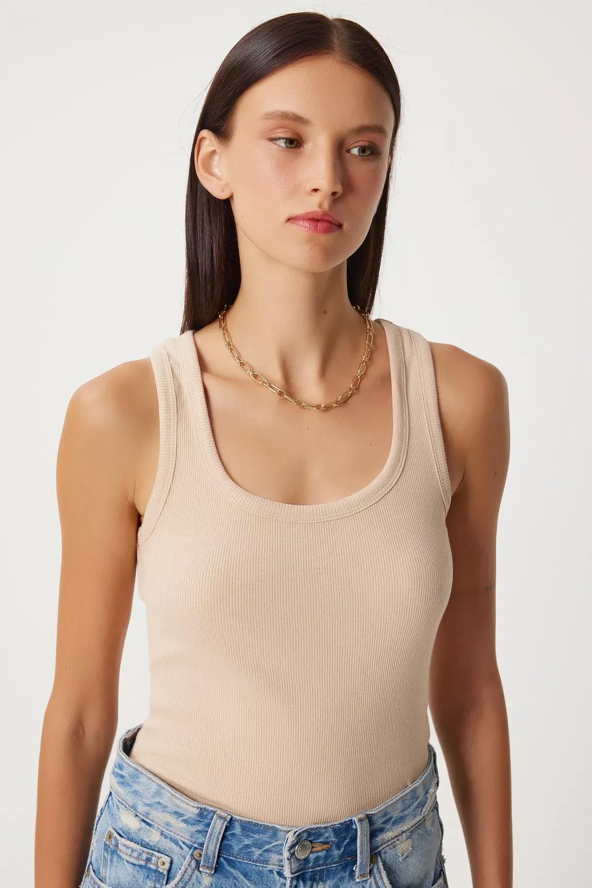 Multicolour Ribbed Strappy Undershirt, Set Of 2, C101_1449, large image number 2