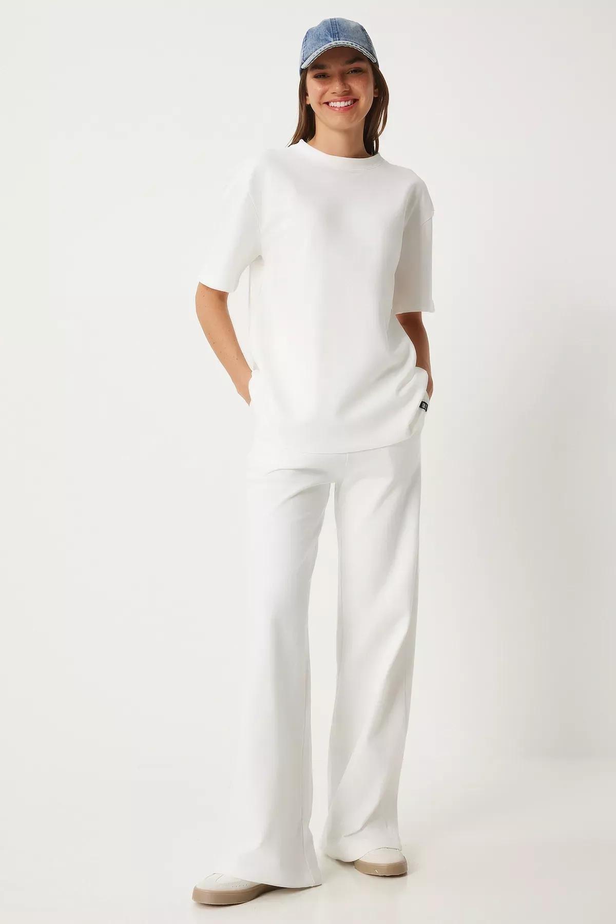 White Knitted Tracksuit Set of 2, , large image number 0