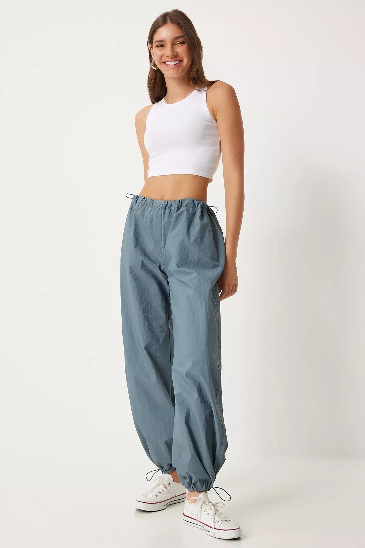 Green Parachute Shalwar Pants, , large image number 0