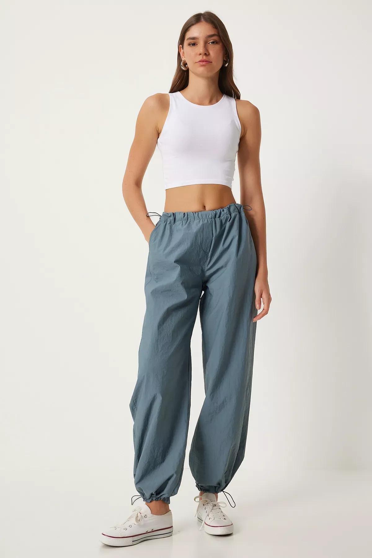 Green Parachute Shalwar Pants, , large image number 1