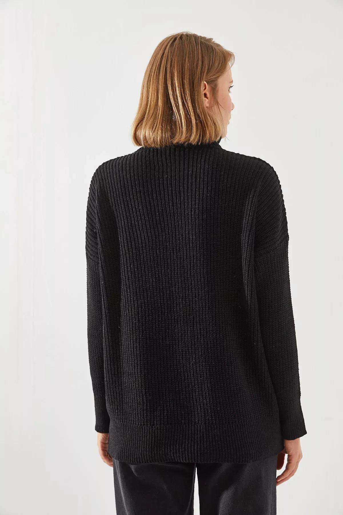 Black Thessaloniki Sweater, BLACK, large image number 1