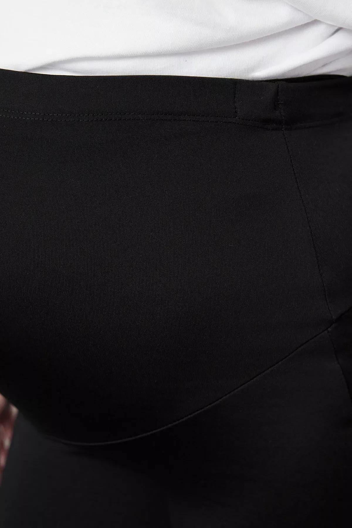 Black Maternity Leggings, BLACK, large image number 3