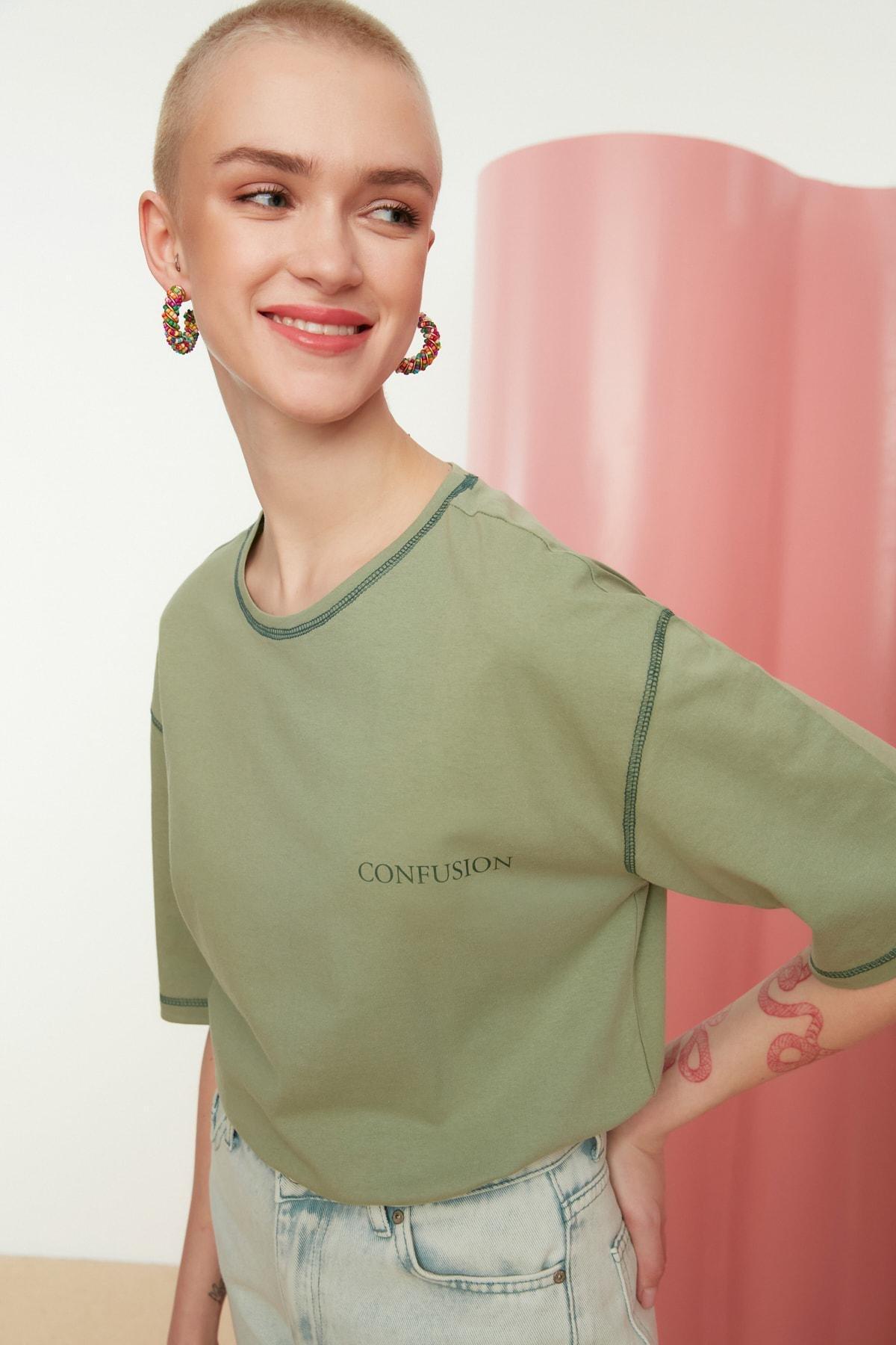 Green Regular Crew Neck Tshirt, , large image number 0