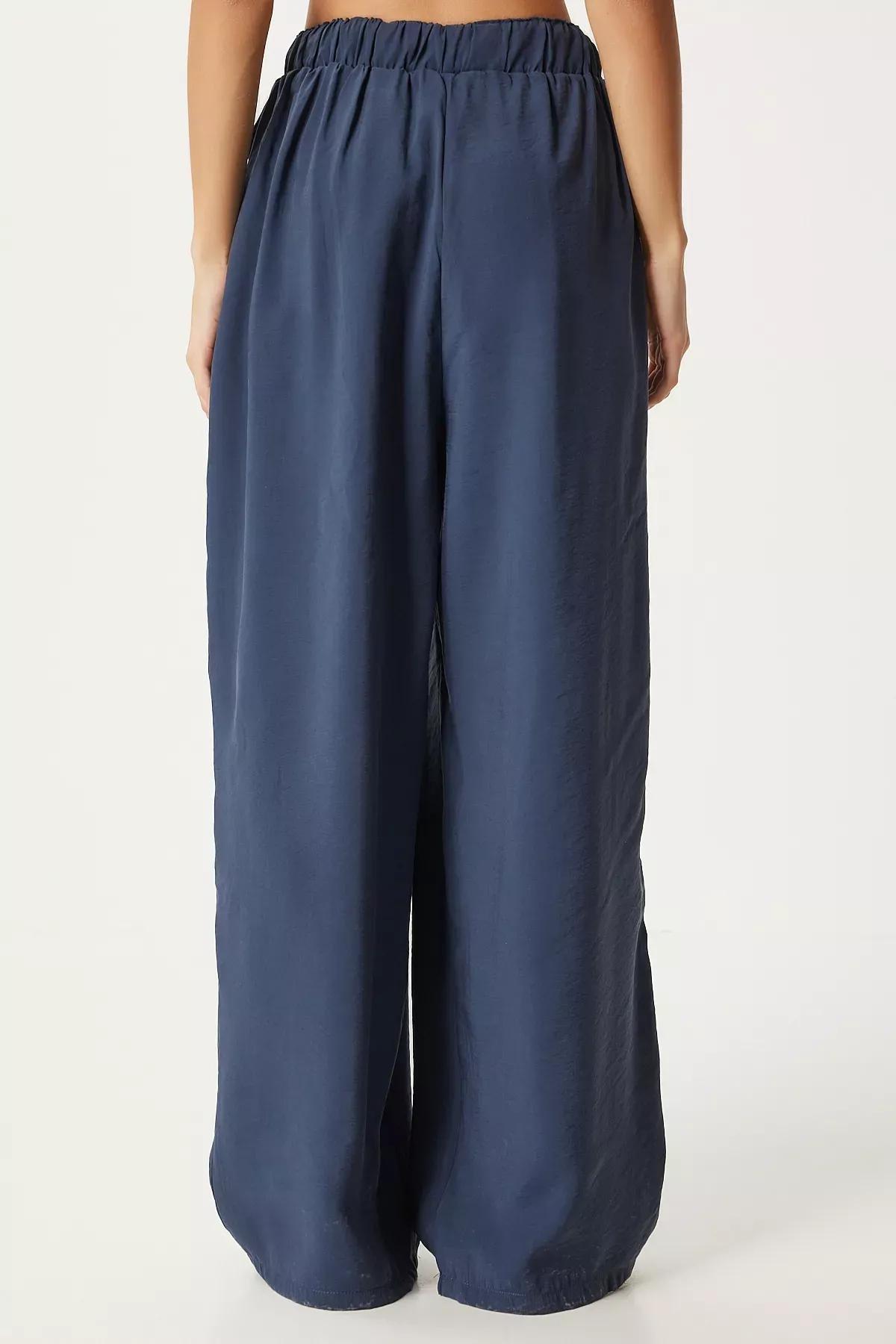 Navy Shalwar Cut Trousers, , large image number 3