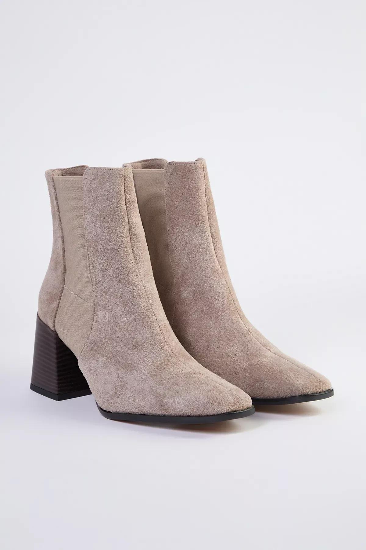 Red Thick Block Heel Ankle Boots, , large image number 0