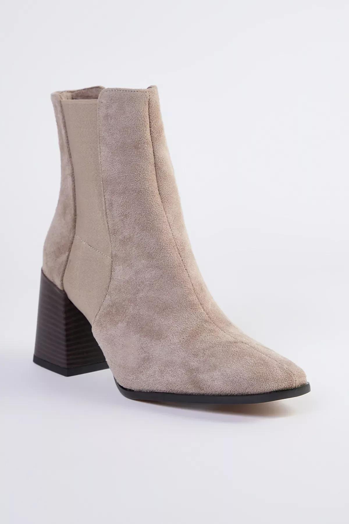 Red Thick Block Heel Ankle Boots, , large image number 1