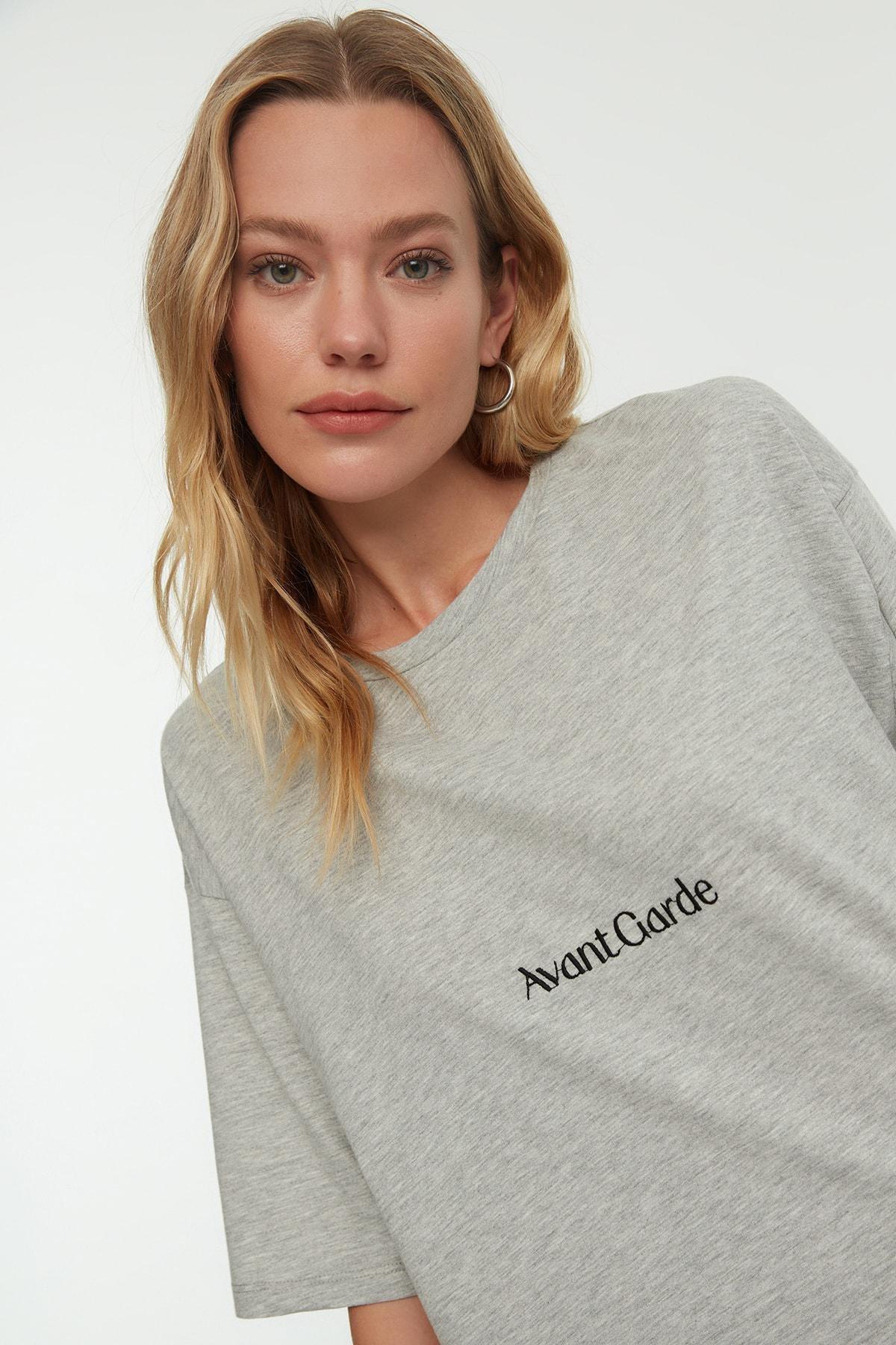 تيشيرت بطبعة، رمادي, Gray, large image number 3