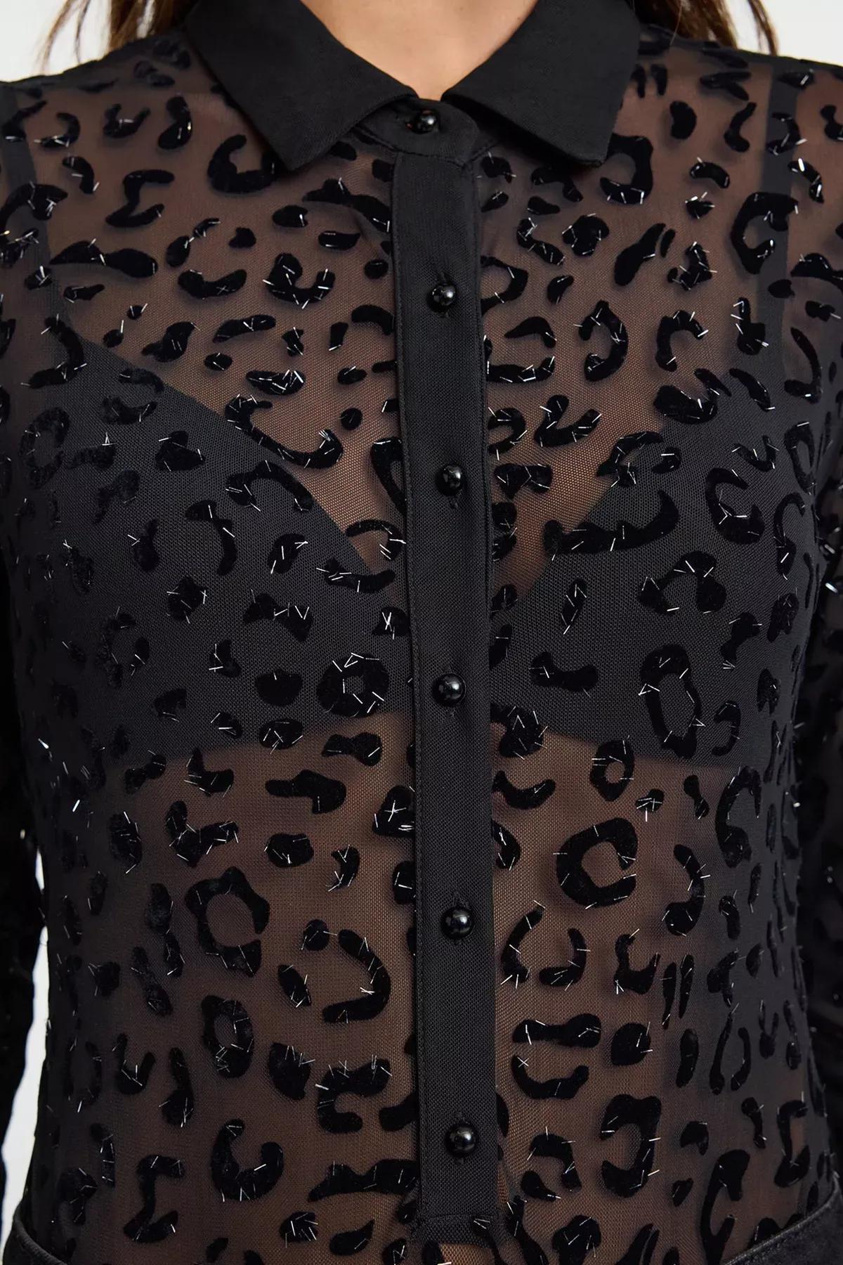 Black Knitted Bodysuit, , large image number 3