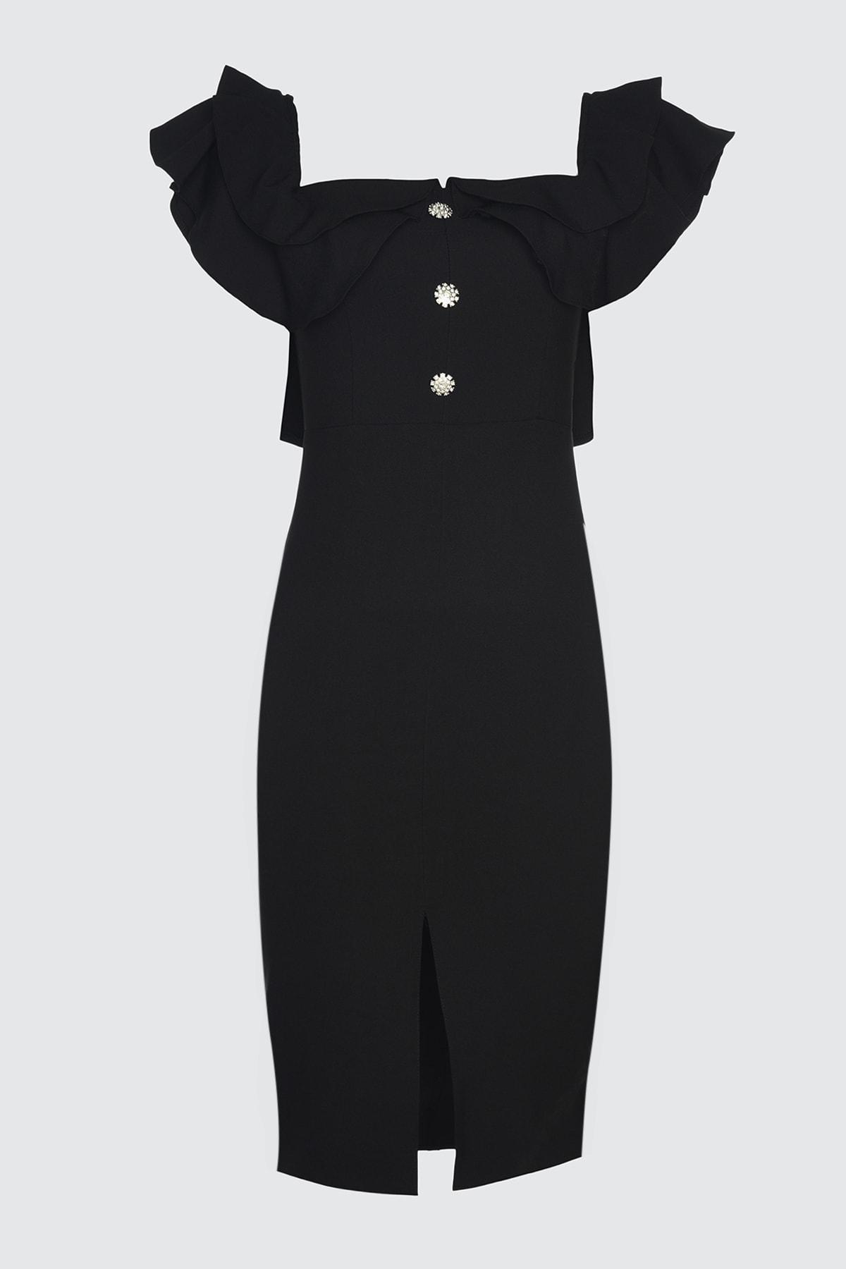 Black Bodycon Midi Dress, , large image number 5