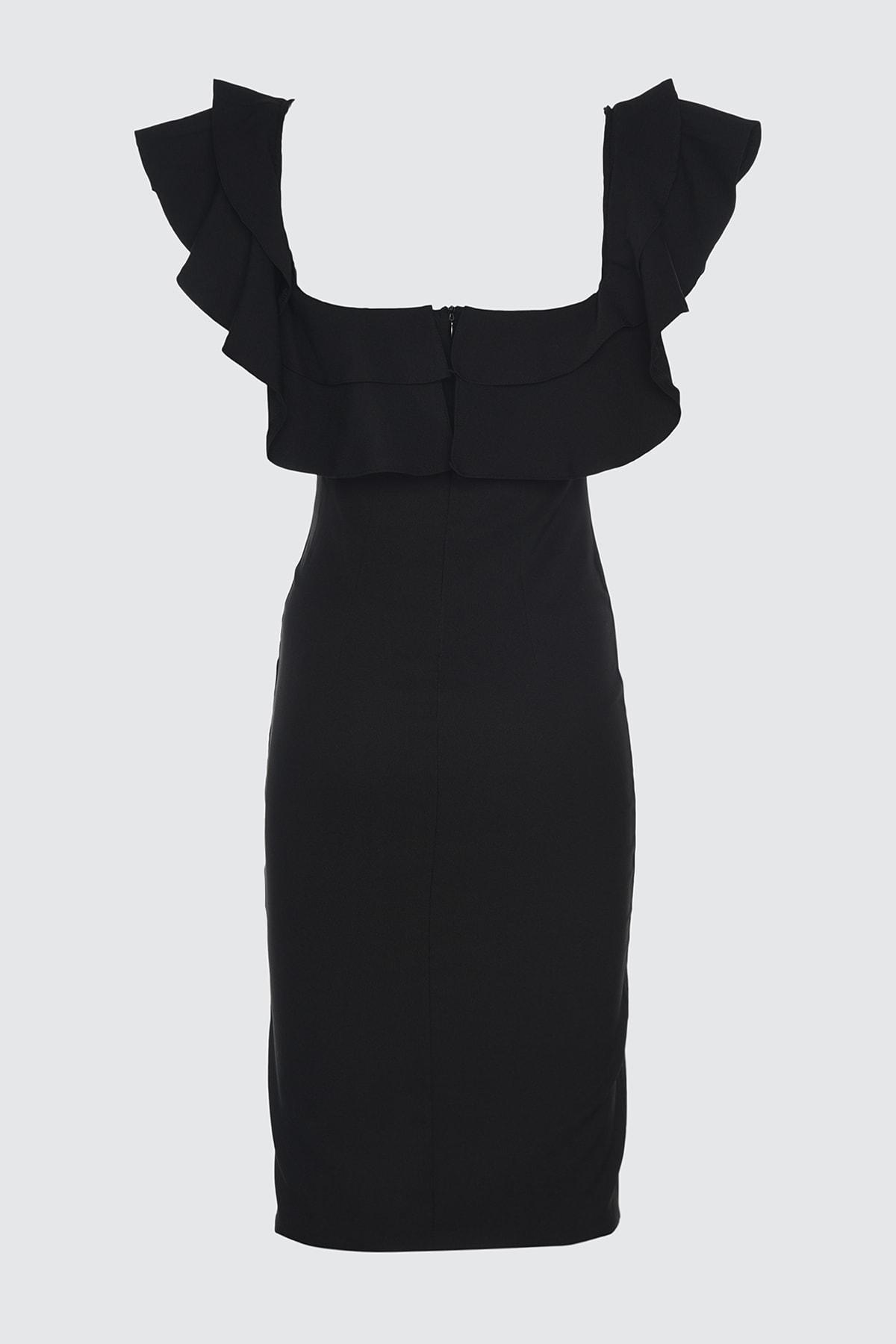 Trendyol - Black Bodycon Midi Dress