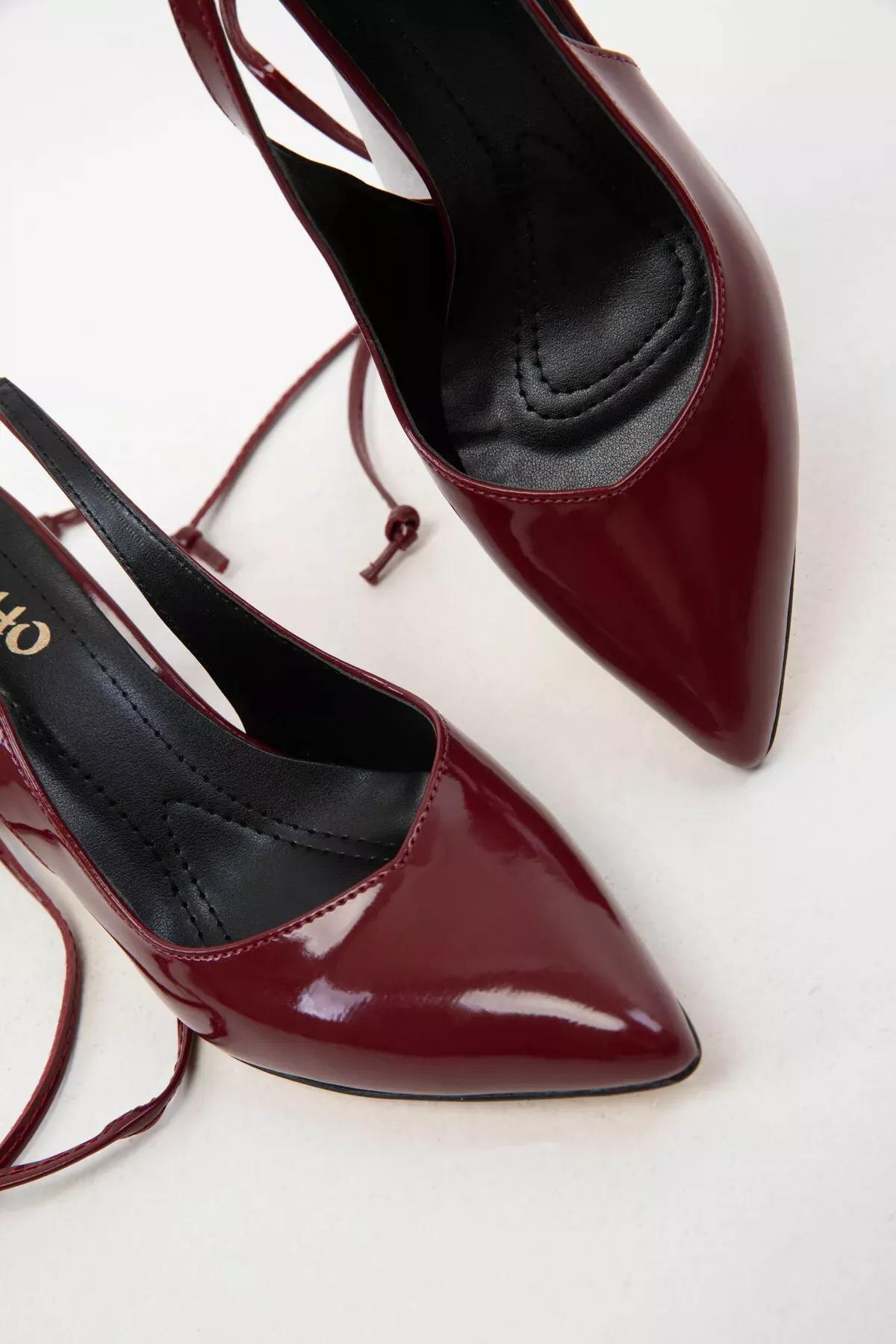 Red Patent Heeled Shoes, C101_3143, large image number 3