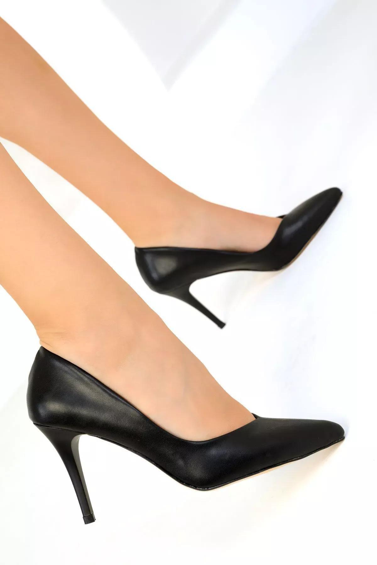 Black Classic High Heel Shoes, BLACK, large image number 4