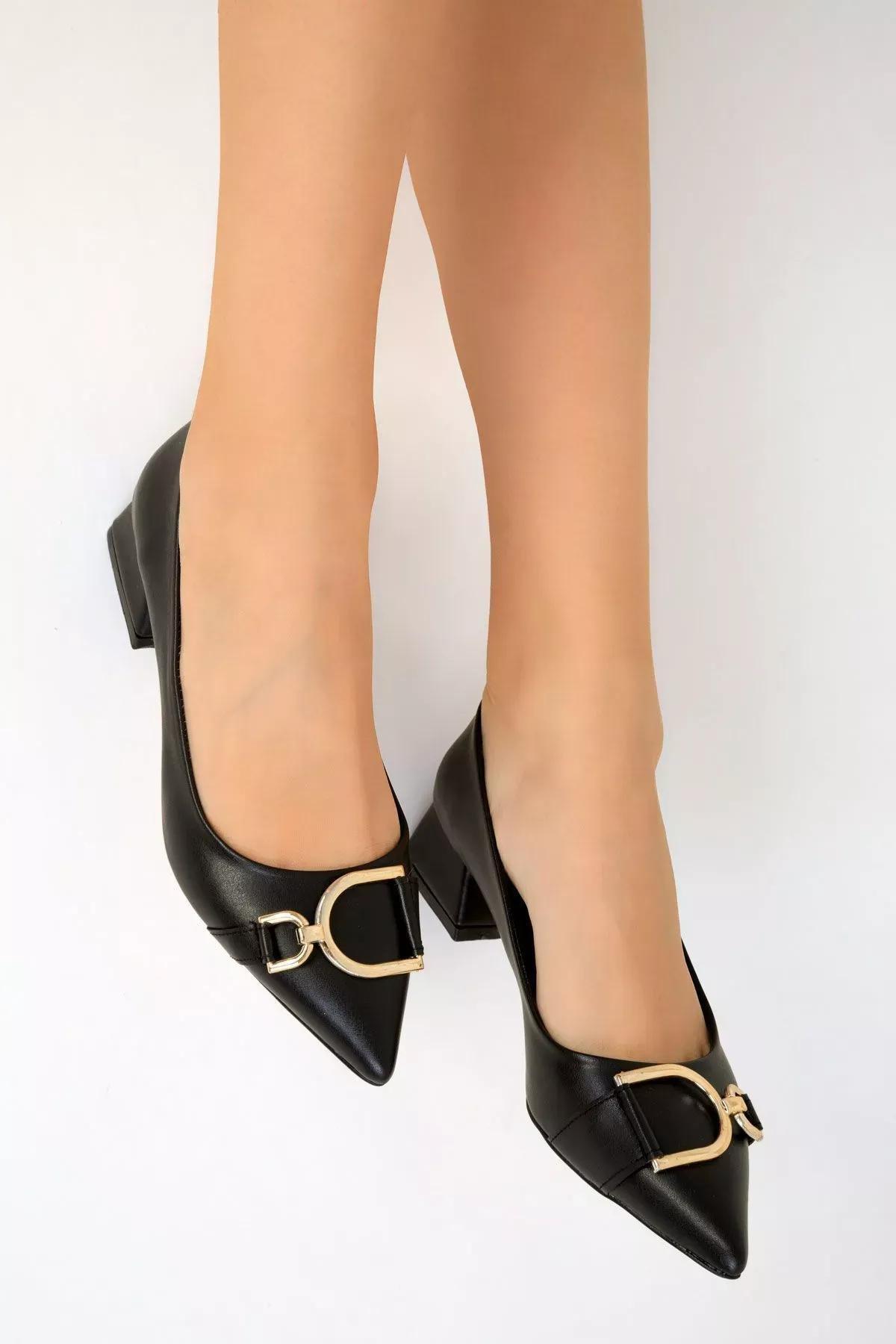 Black Classic High Heel Shoes, BLACK, large image number 3