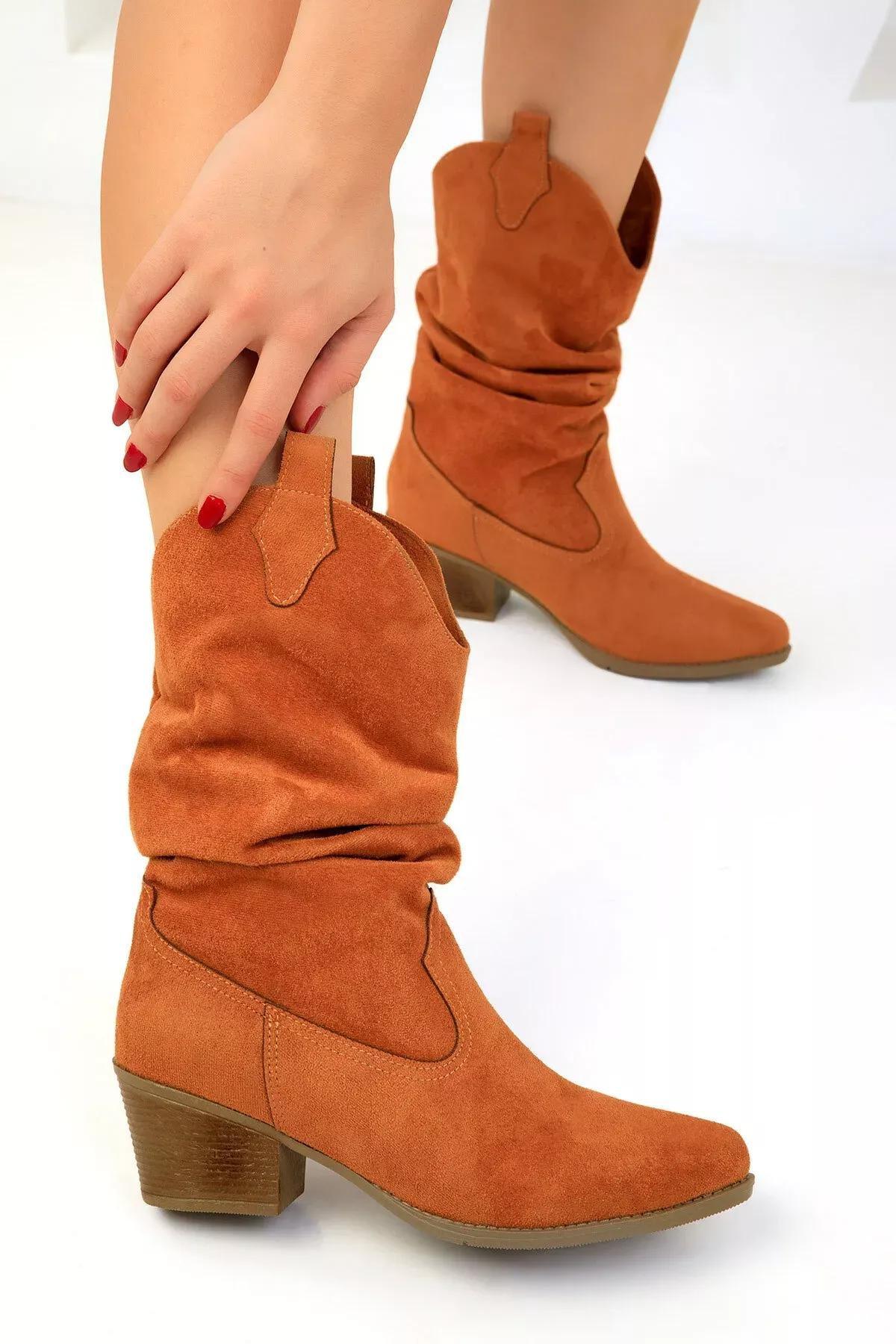 Brown Suede Boots, C101_4460, medium