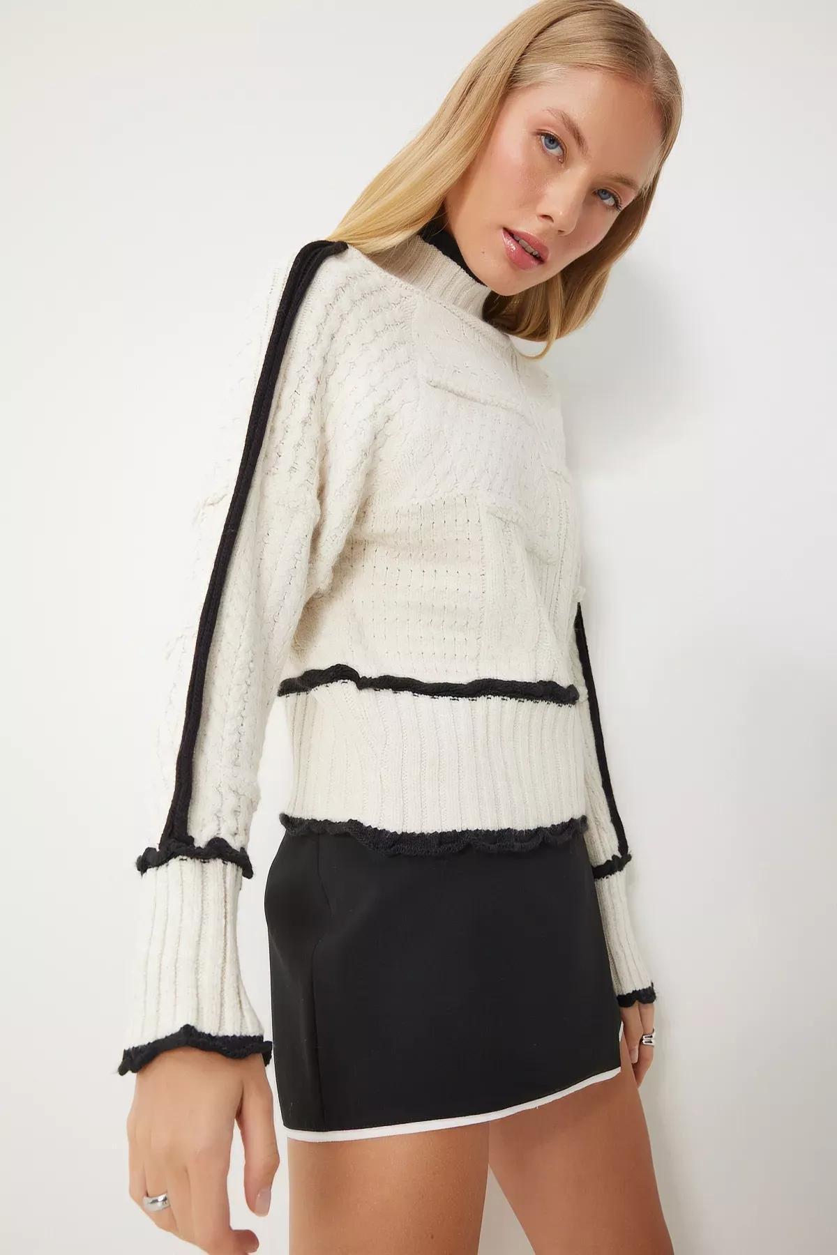 Beige Cashmere Belted Gold Button Coat, Bone Black, medium