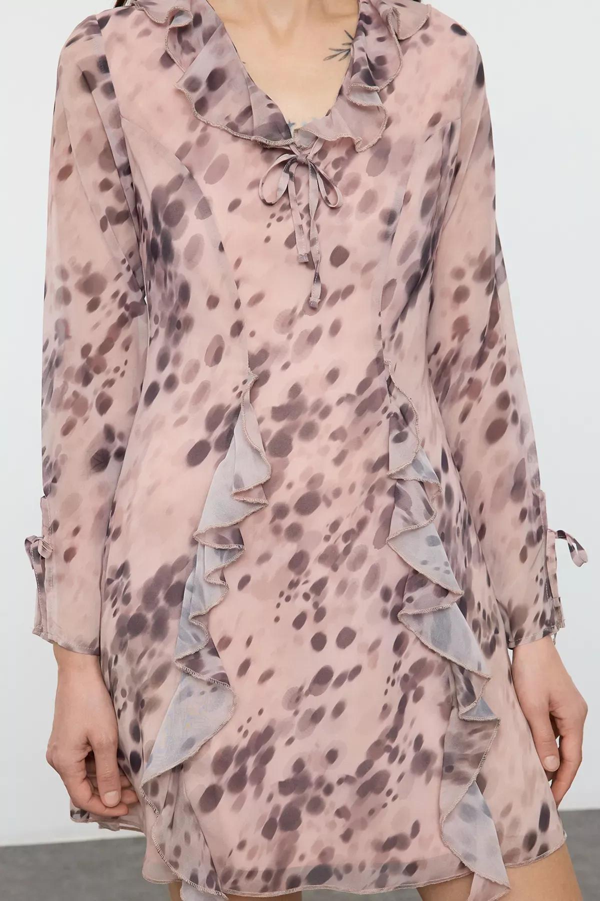 Pink Polka Dot A-Line Mini Dress, Very colorful, large image number 3