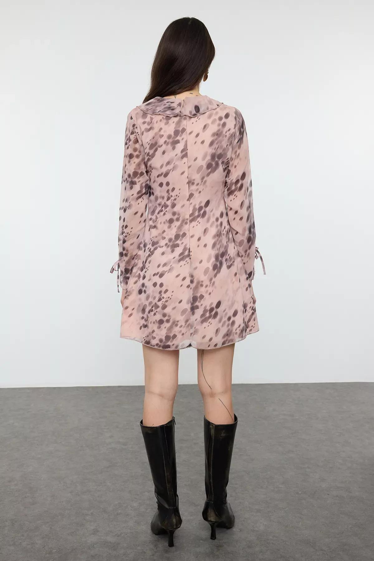 Pink Polka Dot A-Line Mini Dress, Very colorful, large image number 4