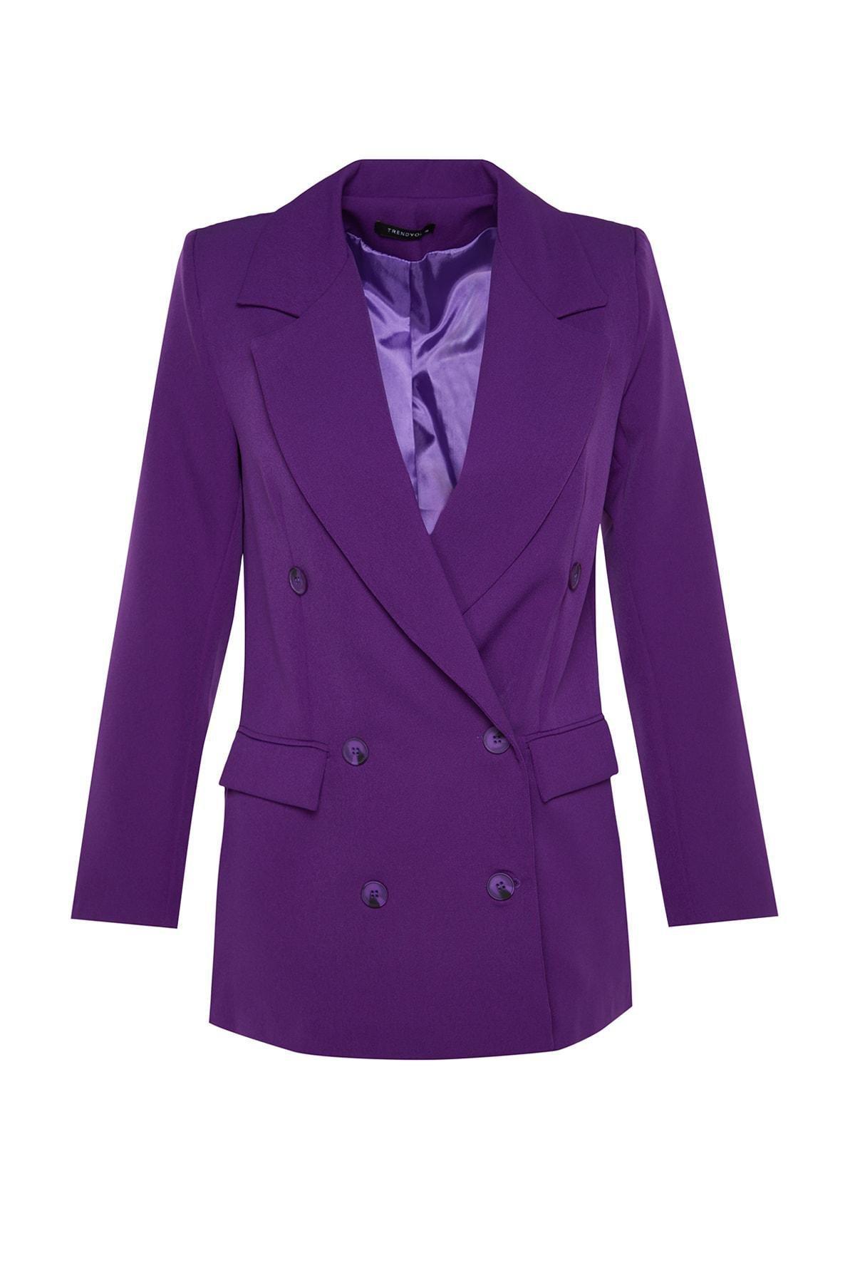 Purple Oversized Blazer, , large image number 5