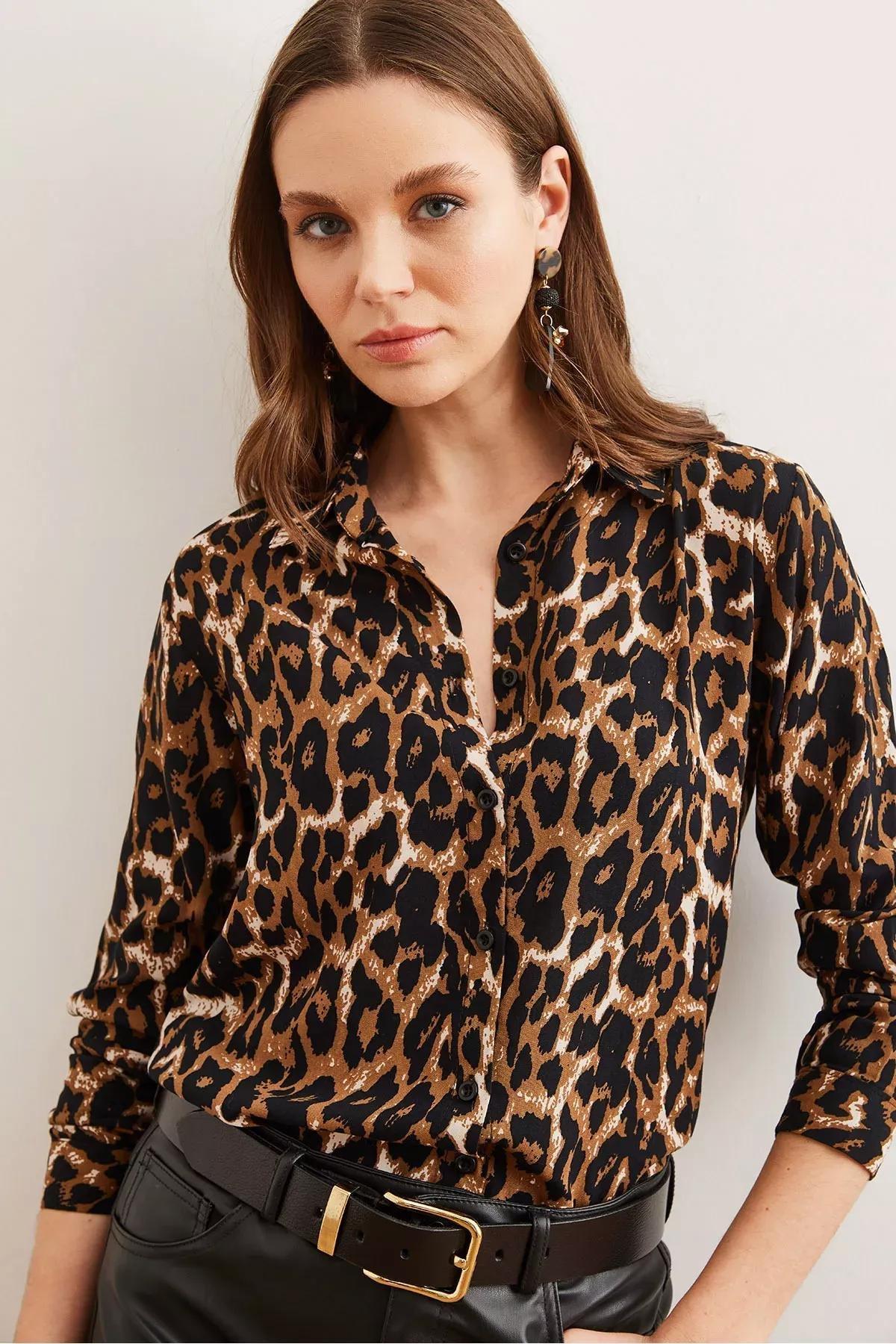 Camel Leopard Shirt, C101_7149, large image number 2