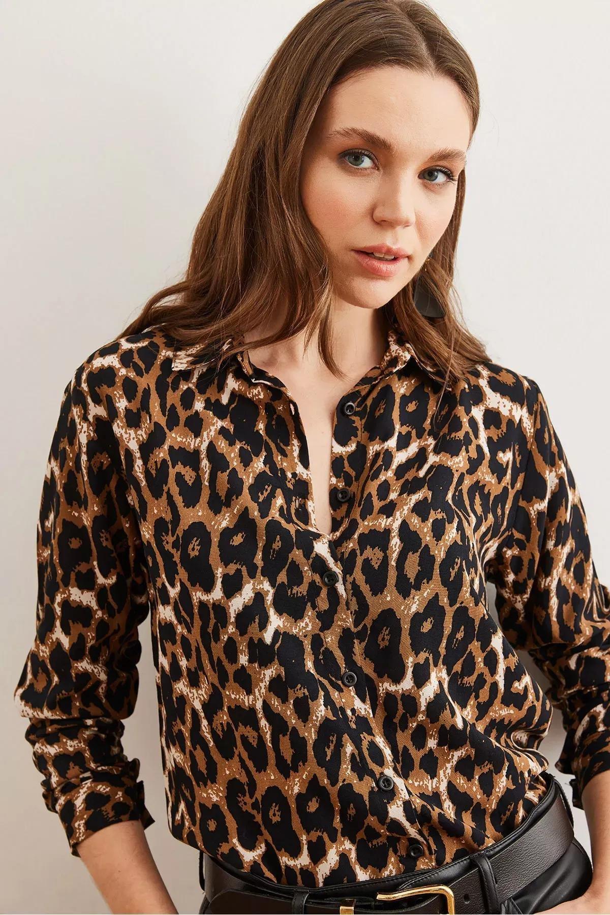 Camel Leopard Shirt, C101_7149, large image number 3