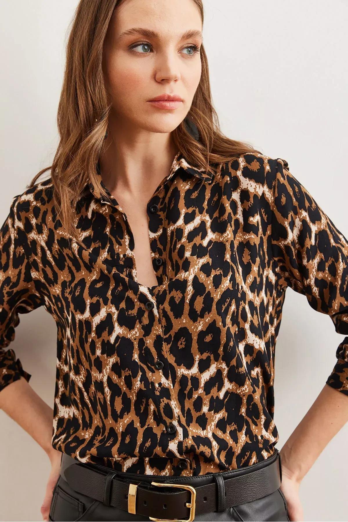 Camel Leopard Shirt, C101_7149, large image number 4
