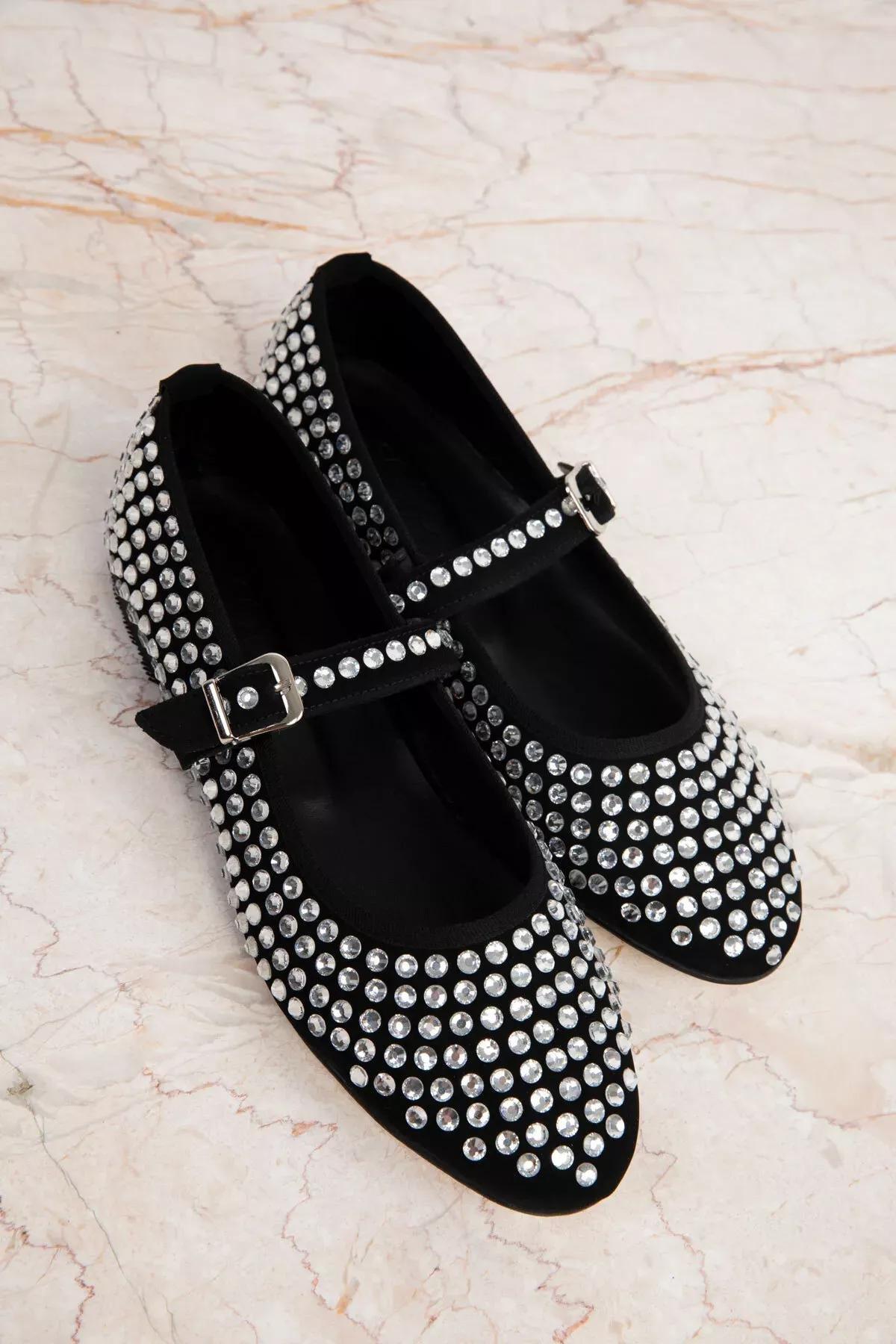 Black Ballerina Flats, , large image number 4