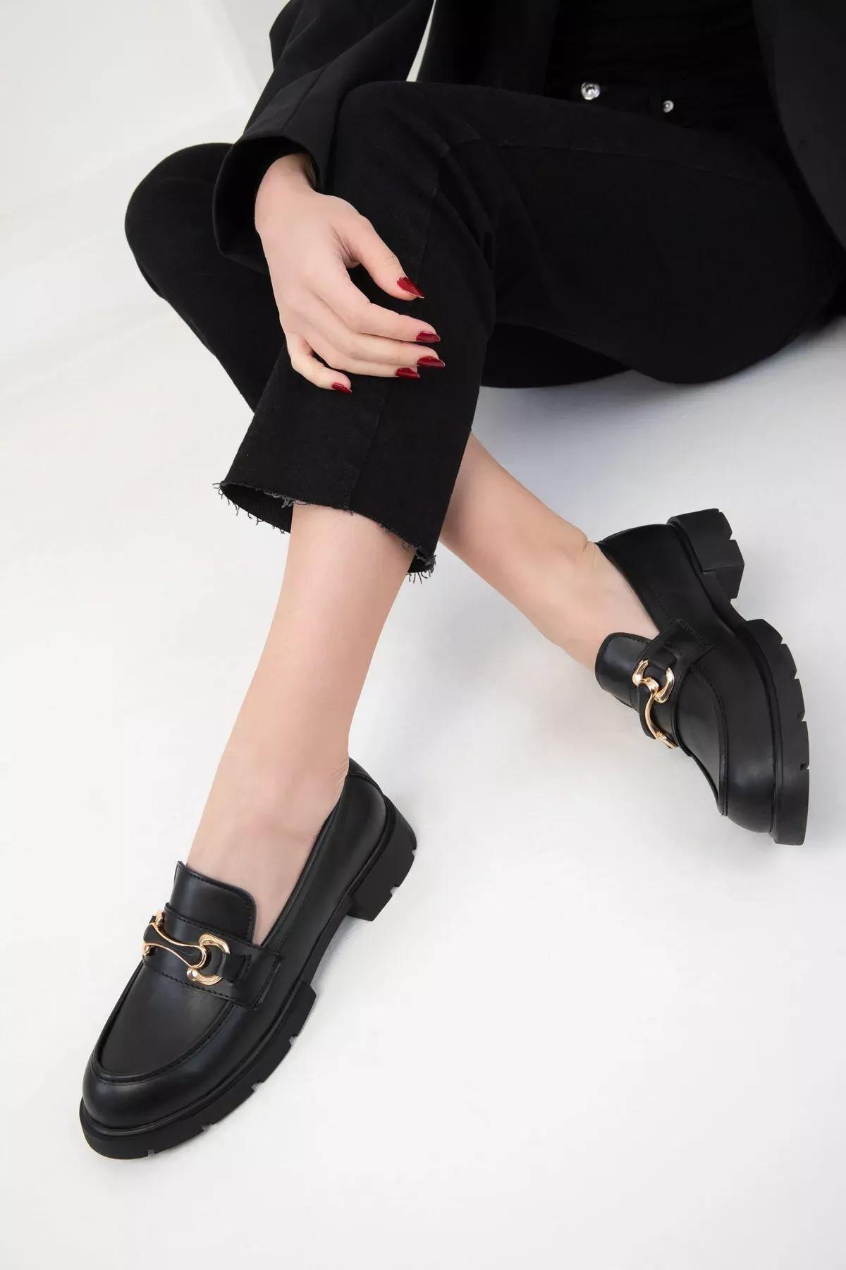 Black Loafer Shoes, , large image number 0
