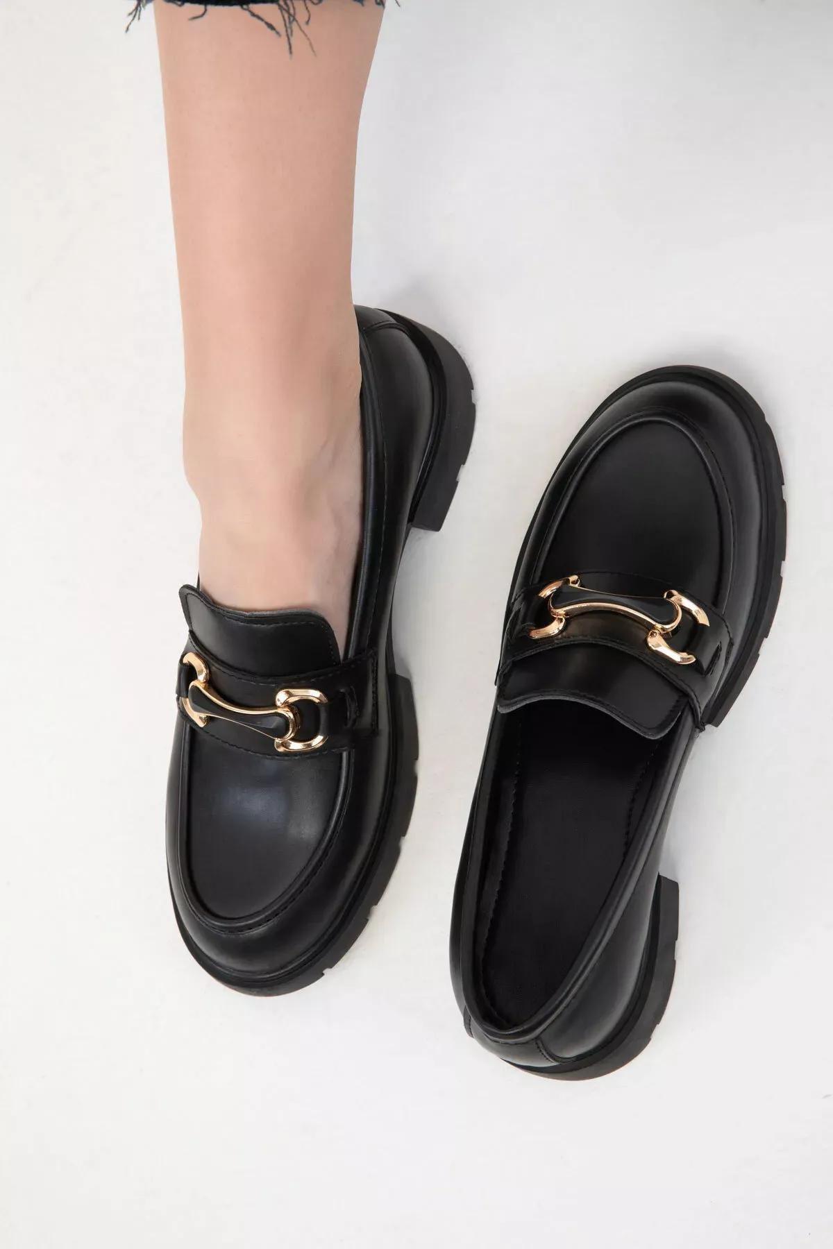 Black Loafer Shoes, , large image number 2