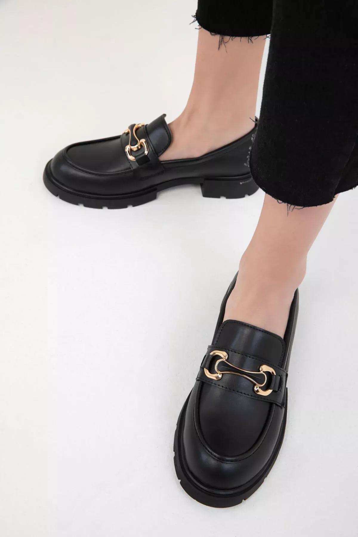 Black Loafer Shoes, , large image number 4