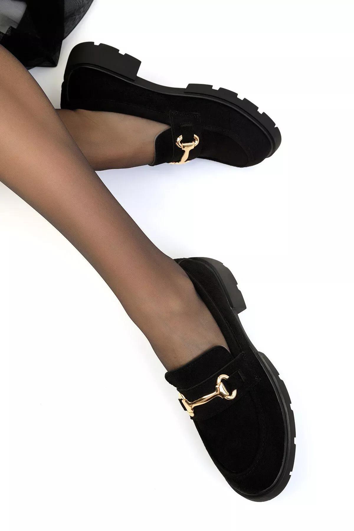 Black Suede Loafer Shoes, , large image number 2